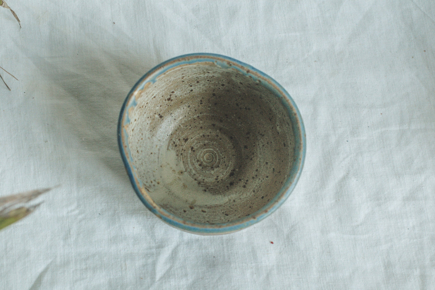 Handmade Vintage Ceramic Matcha Bowl - Rustic Soup, Cereal & Café au Lait Bowl with Abstract Glazing, Unique Small Home Decor 3.3"x5.5