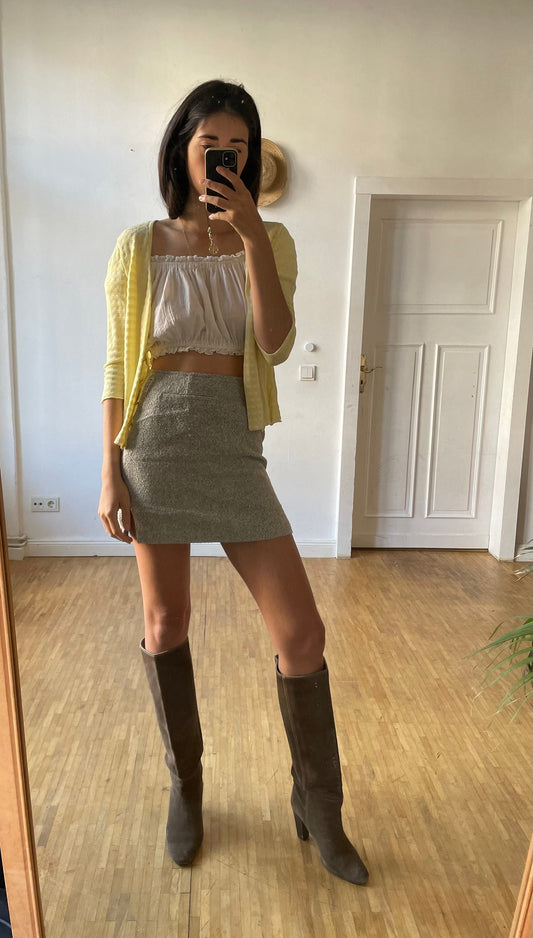 Pastel Yellow Escada Cardigan, 60s Vintage Summer Wear