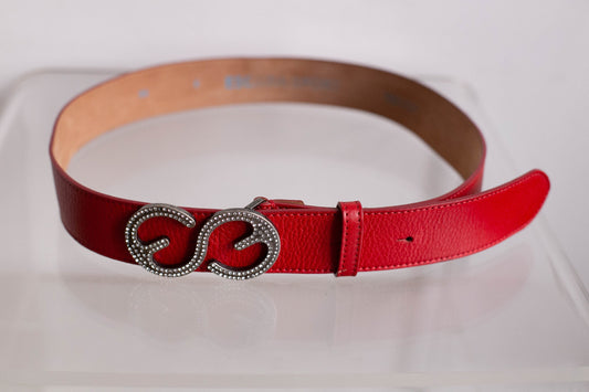 Vintage Red Escada Sport Waist Belt — detail