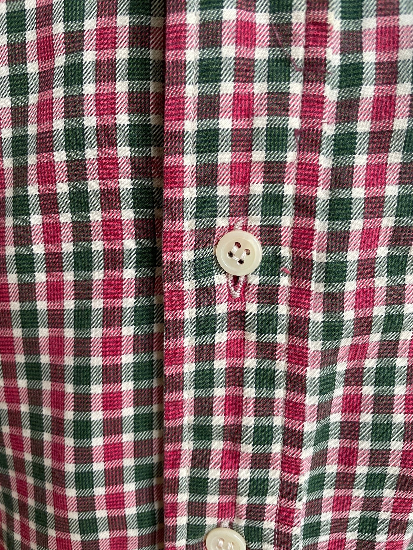 Yves Saint Laurent vintage men's blouse, Gingham designer shirt, Christmas clothing for men, L