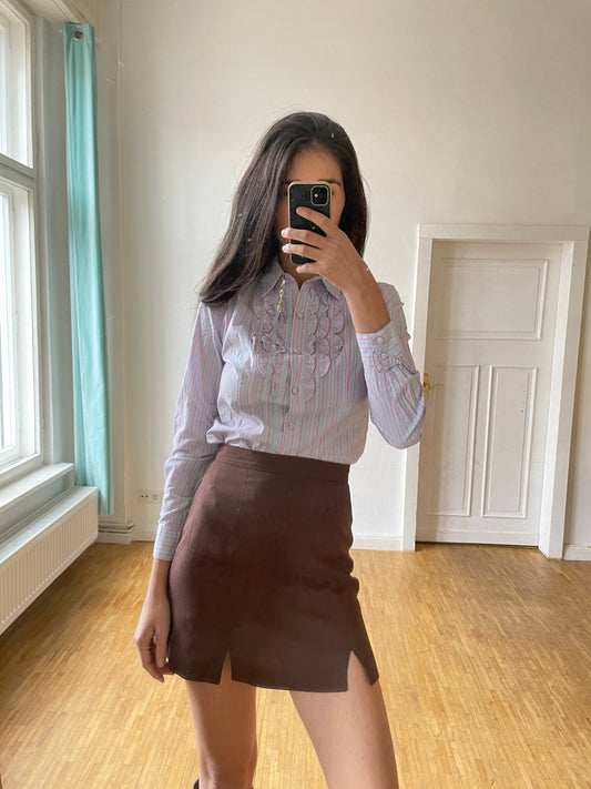 Cotton Ruffle Blouse for Festive Elegance — detail