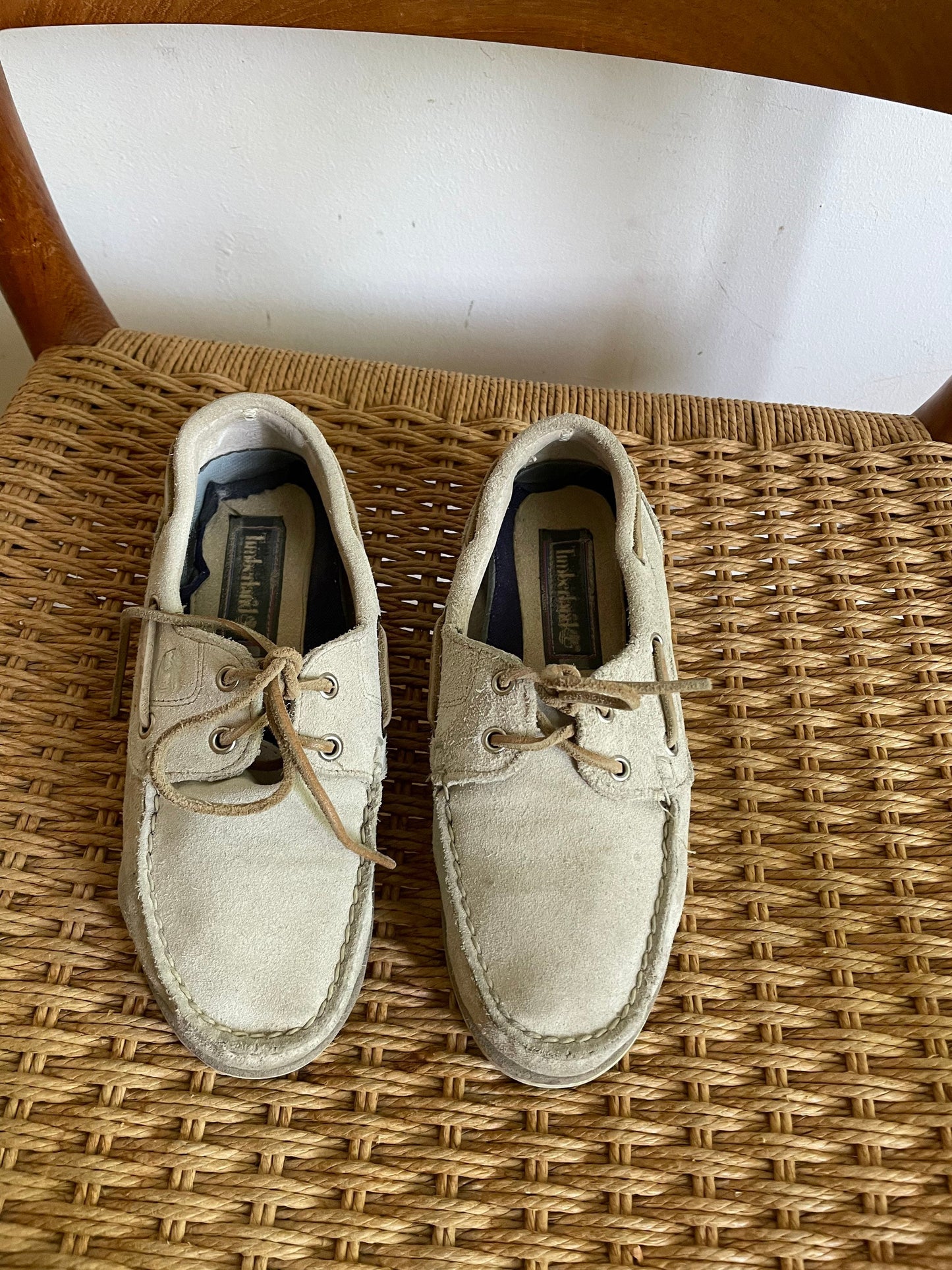 Vintage Timberland Boat Shoes – Elegant Grey Suede