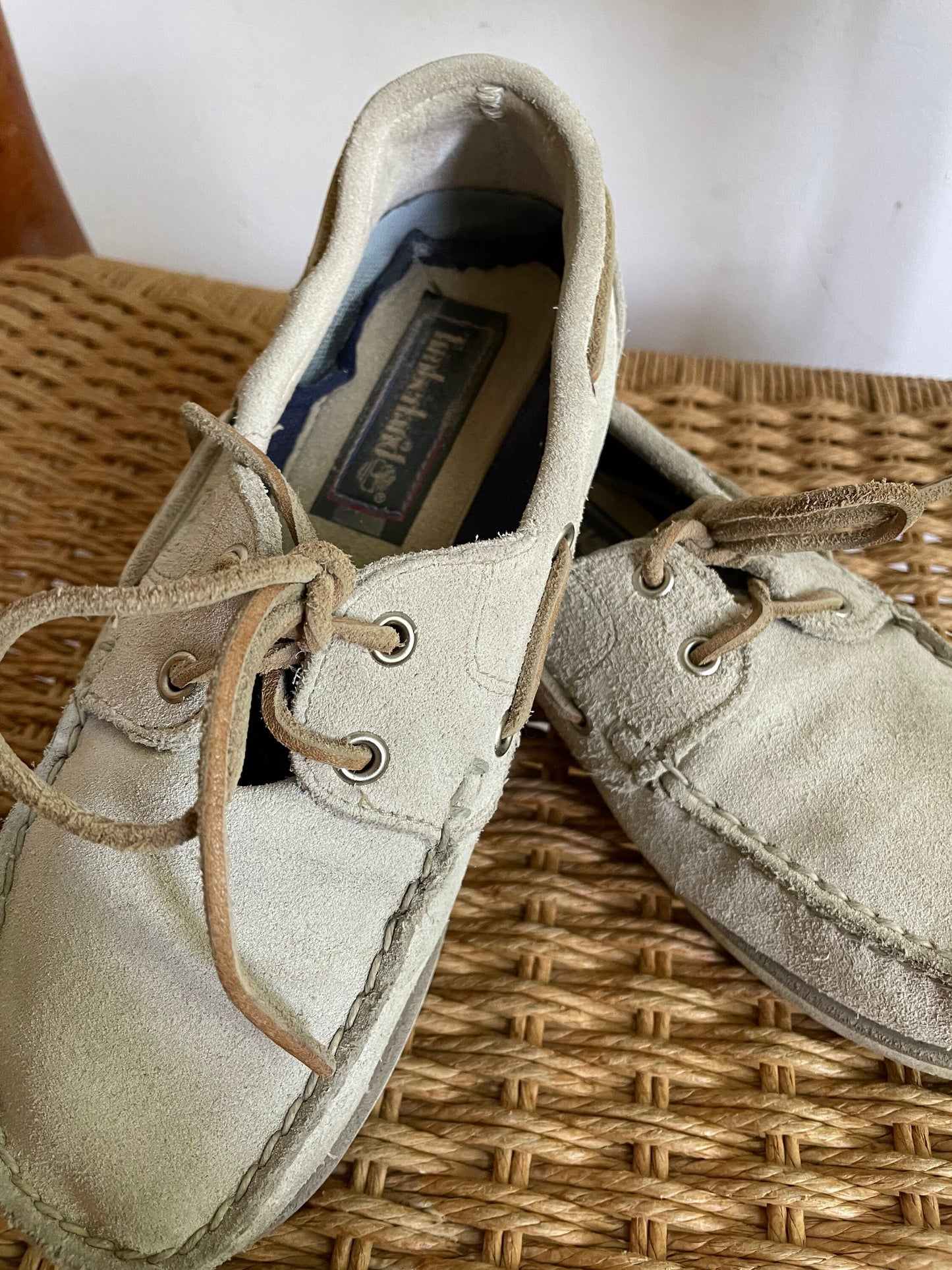 Vintage Timberland Boat Shoes – Elegant Grey Suede