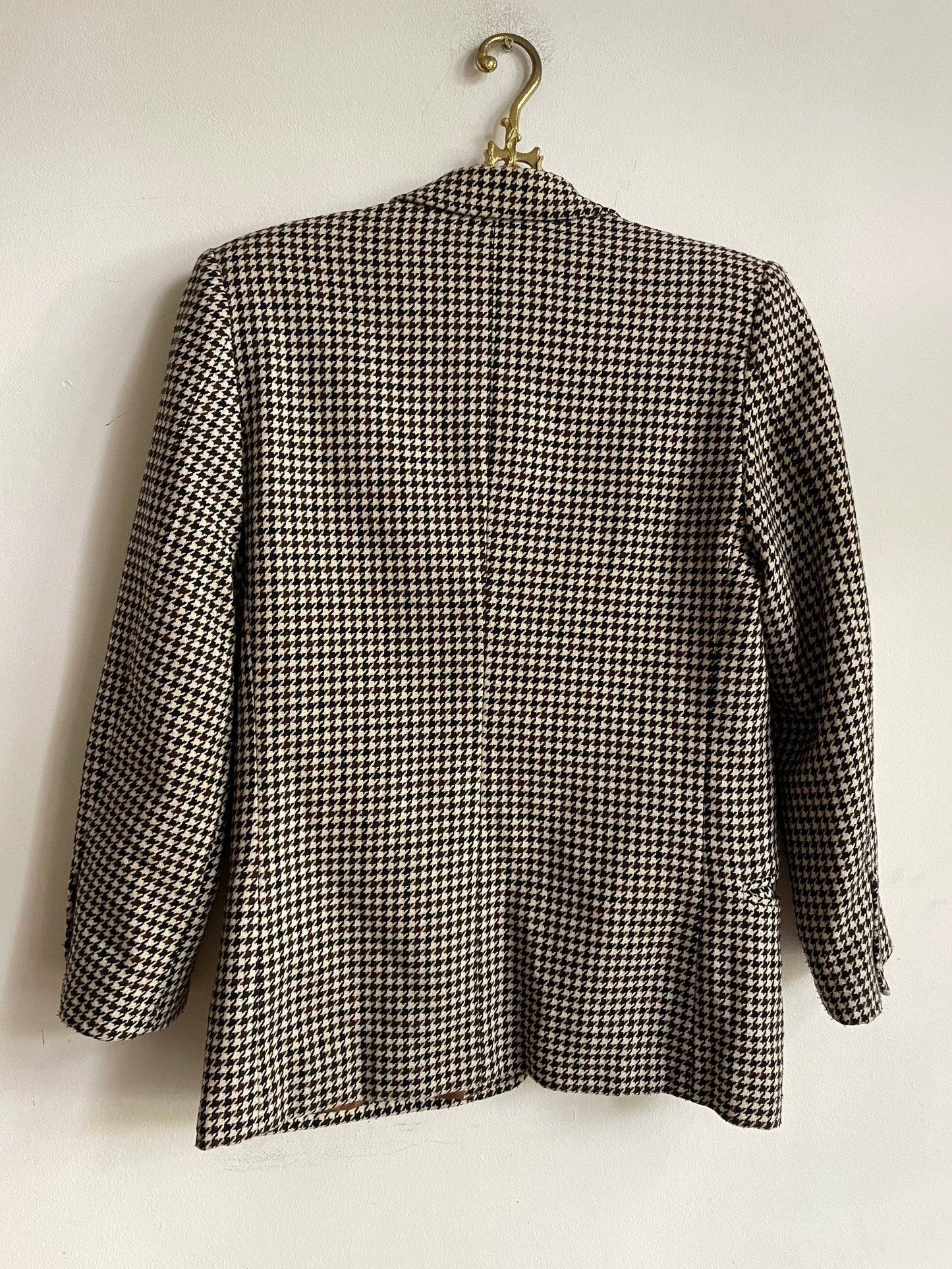 Vintage Brown Houndstooth Blazer — additional view 9