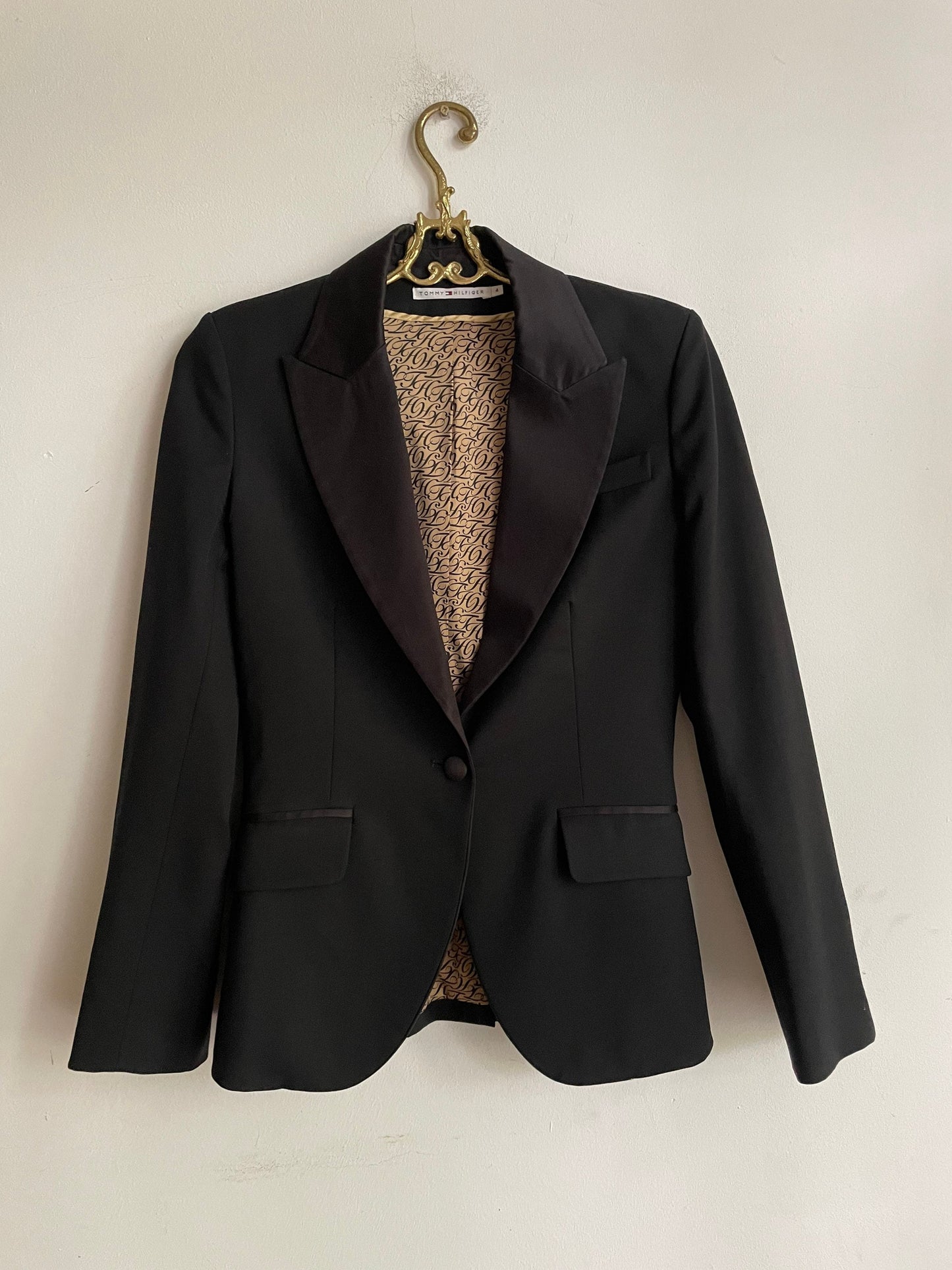 Vintage Tommy Hilfiger black smart blazer, Elegant women blazer,