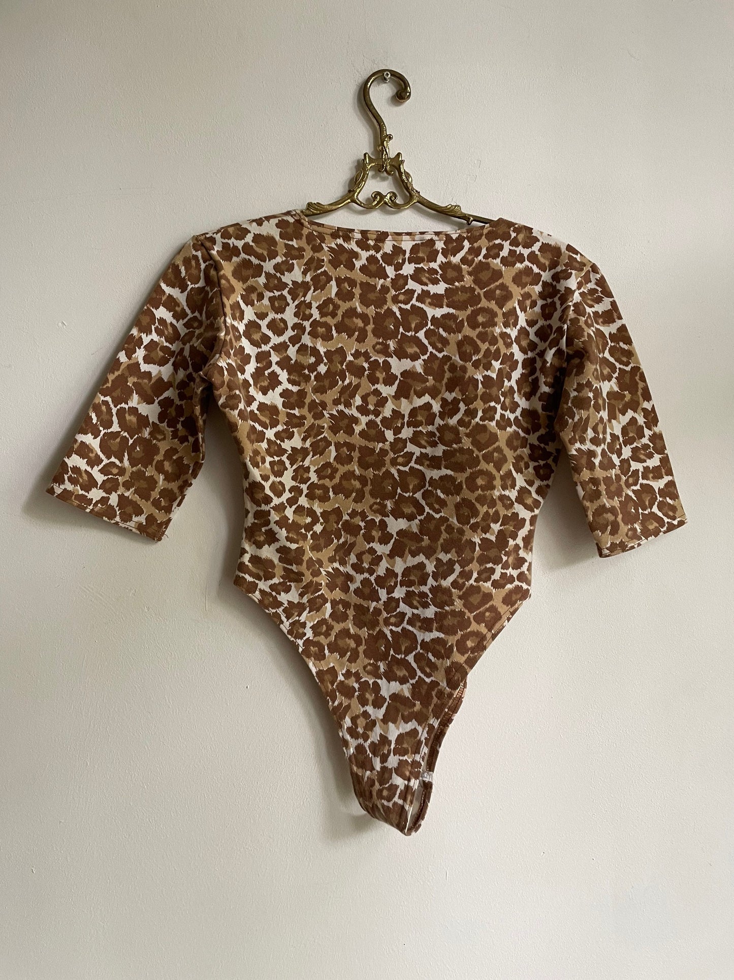 Vintage Leopard Print Bodysuit Stretchy Animal Print One-Piece 90s Clubwear Style Festival Night Out Suit Inspired Tyra Banks Fierce Looks