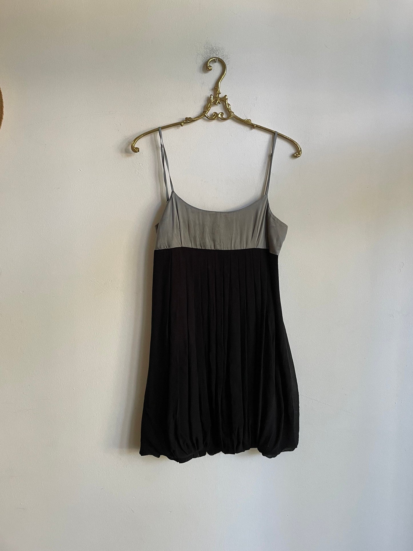 Sweet black and silver formal bubble dress, Short y2k dress, NYE party dress, Minimalist black dress, LBD, Little black dress, short dress