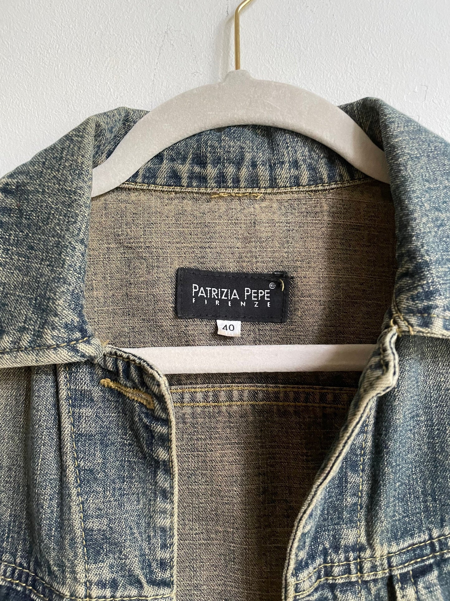 Vintage Patrizia Pepe denim jacket, Jeans coat, 90s aesthetic, Vintage Blue Women's Denim summer jacket, Designer clothing