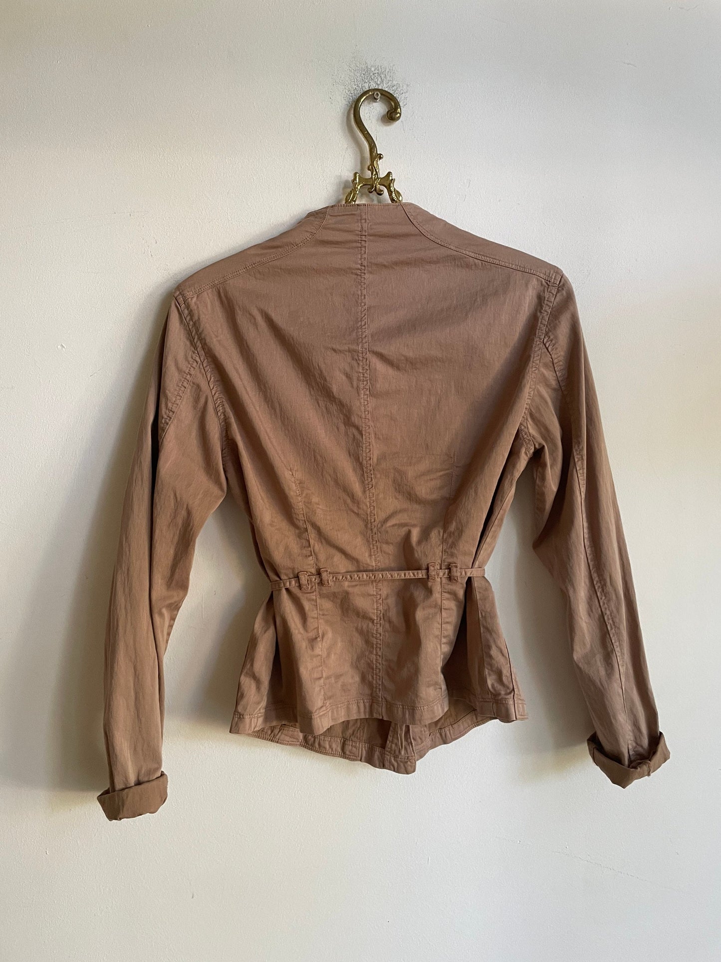 Vintage Women’s Jacket by Transit – Lightweight Cotton Blend, Casual & Formal Wear, Loose Fit or Waist Tie, Feminine Stylish Outerwear