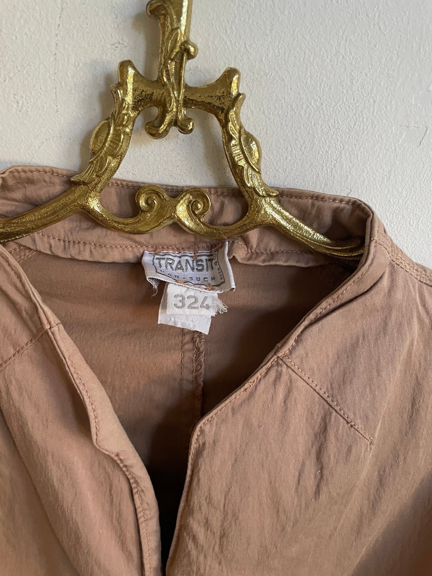 Vintage Women’s Jacket by Transit – Lightweight Cotton Blend, Casual & Formal Wear, Loose Fit or Waist Tie, Feminine Stylish Outerwear