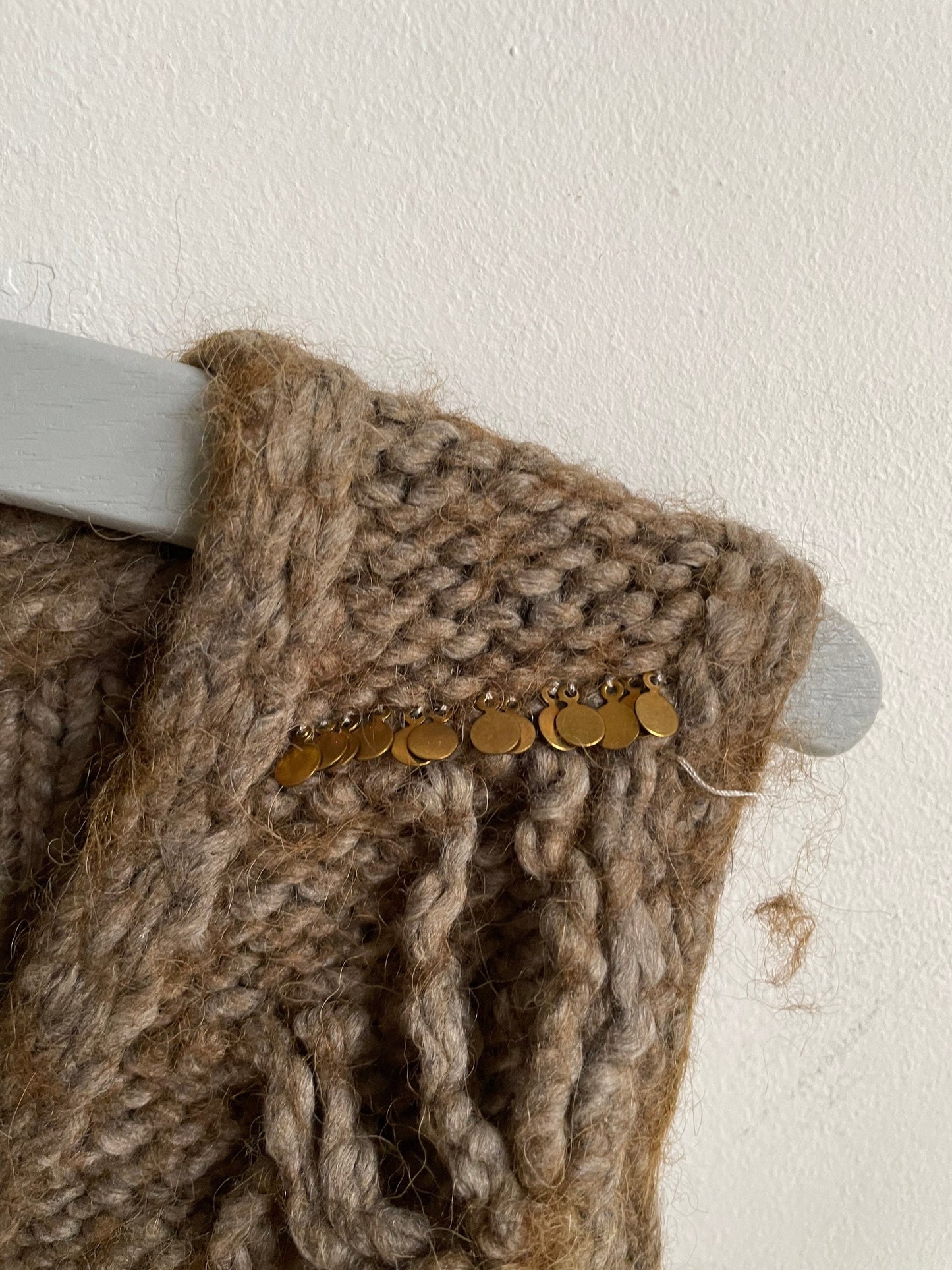 Alpaca wool blend brown waistcoat, Stylish textured woman gilet, Earthy boho beach clothing, bohemian outfit