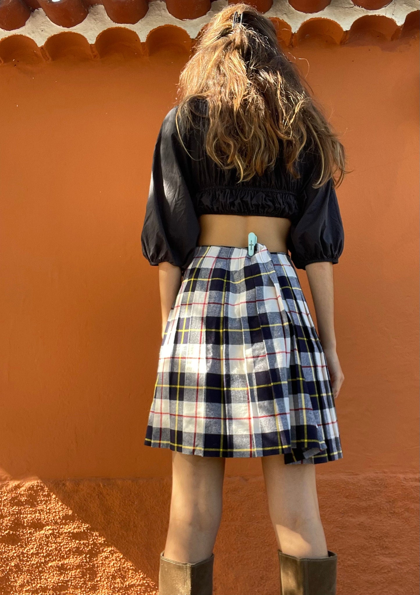 Vintage winter skirt, Outlander aesthetic, Claire Fraser, wool winter wear, cottage core skirt, red plaid skirt, Scottish kilt