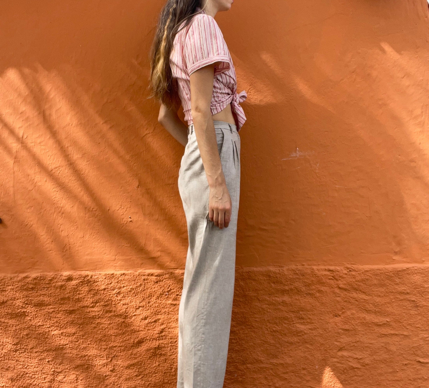 70s vintage blouse, Pink striped shirt, Lightweight retro groovy top, Valentine's day clothing, Summer blouse, Unisex collared oxford shirt