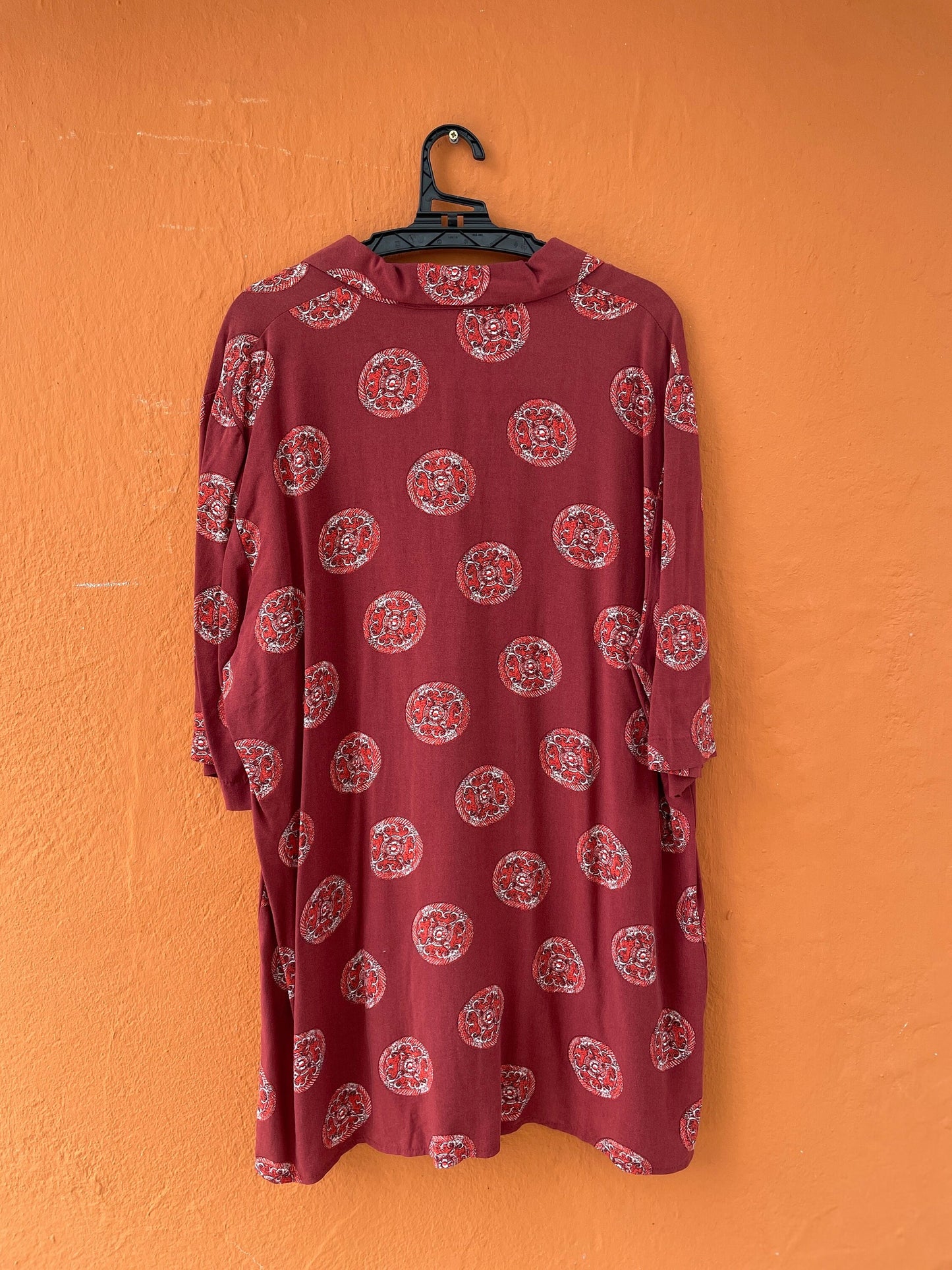 Vintage unique shirt, Retro oversized blouse, Alternative colourful top, Pink groovy 70s blouse, Retro Unisex clothing,