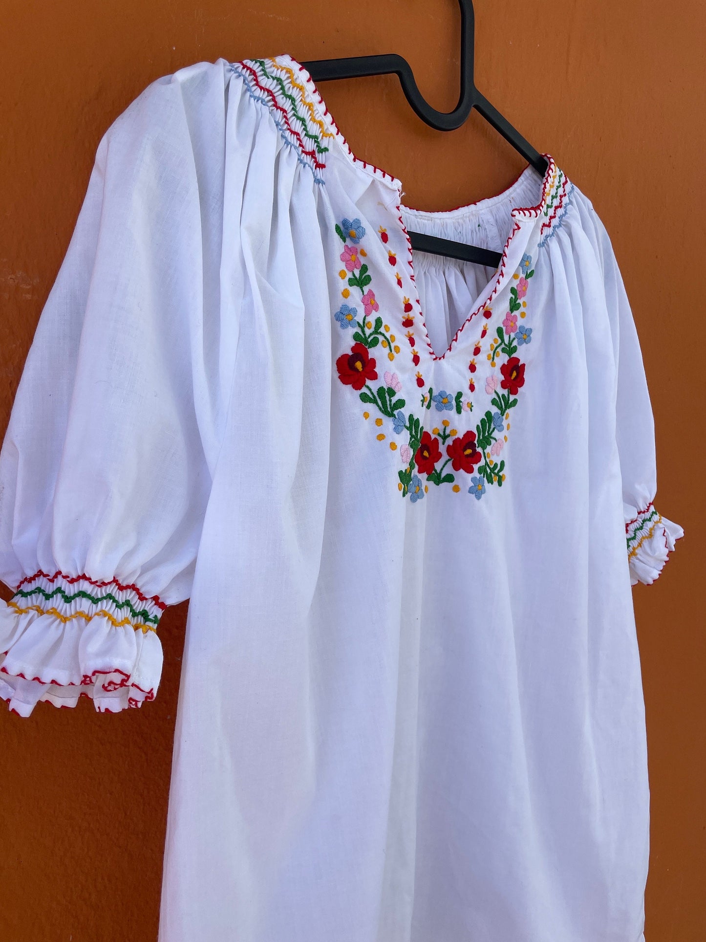 Hungarian Folk Blouse with Floral Embroidery, Cottagecore Top, Romantic Vintage Picnic Shirt, High-Quality Unique Find