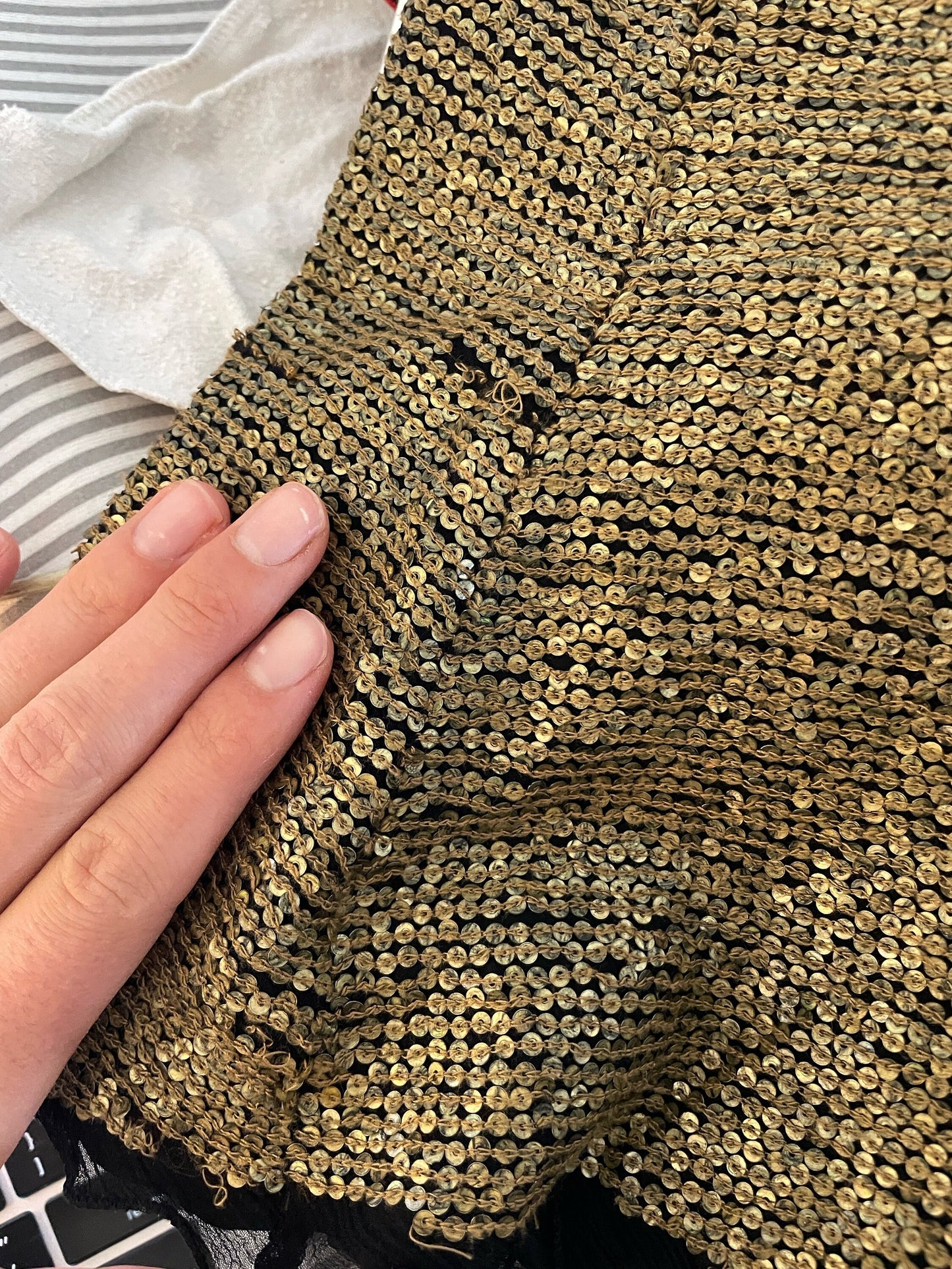 Gold Sequin V-Neck Festive Top — additional view 10