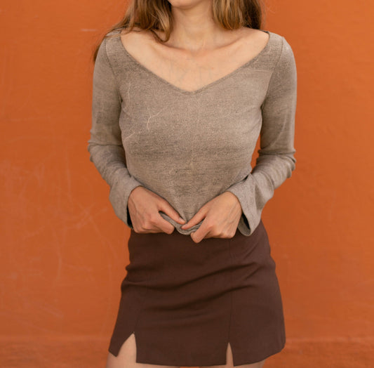 Designer Vintage Grey Shirt by Krizia Jeans: 90s Retro Sophistication & Timeless Charm