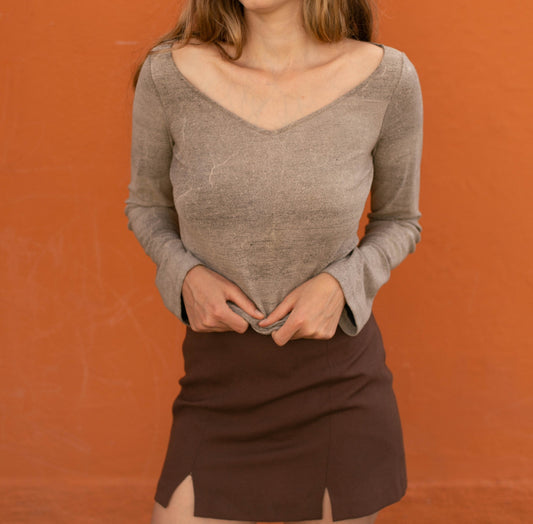 Vintage Grey Krizia Jeans Shirt — detail