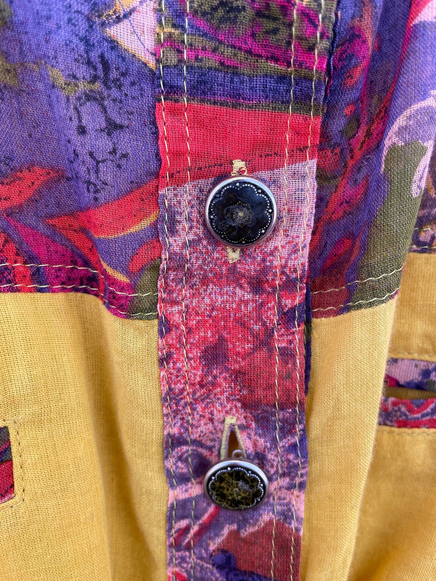 Yellow vintage cotton crop top, Knot tied vibrant blouse, Cute retro shirt,
