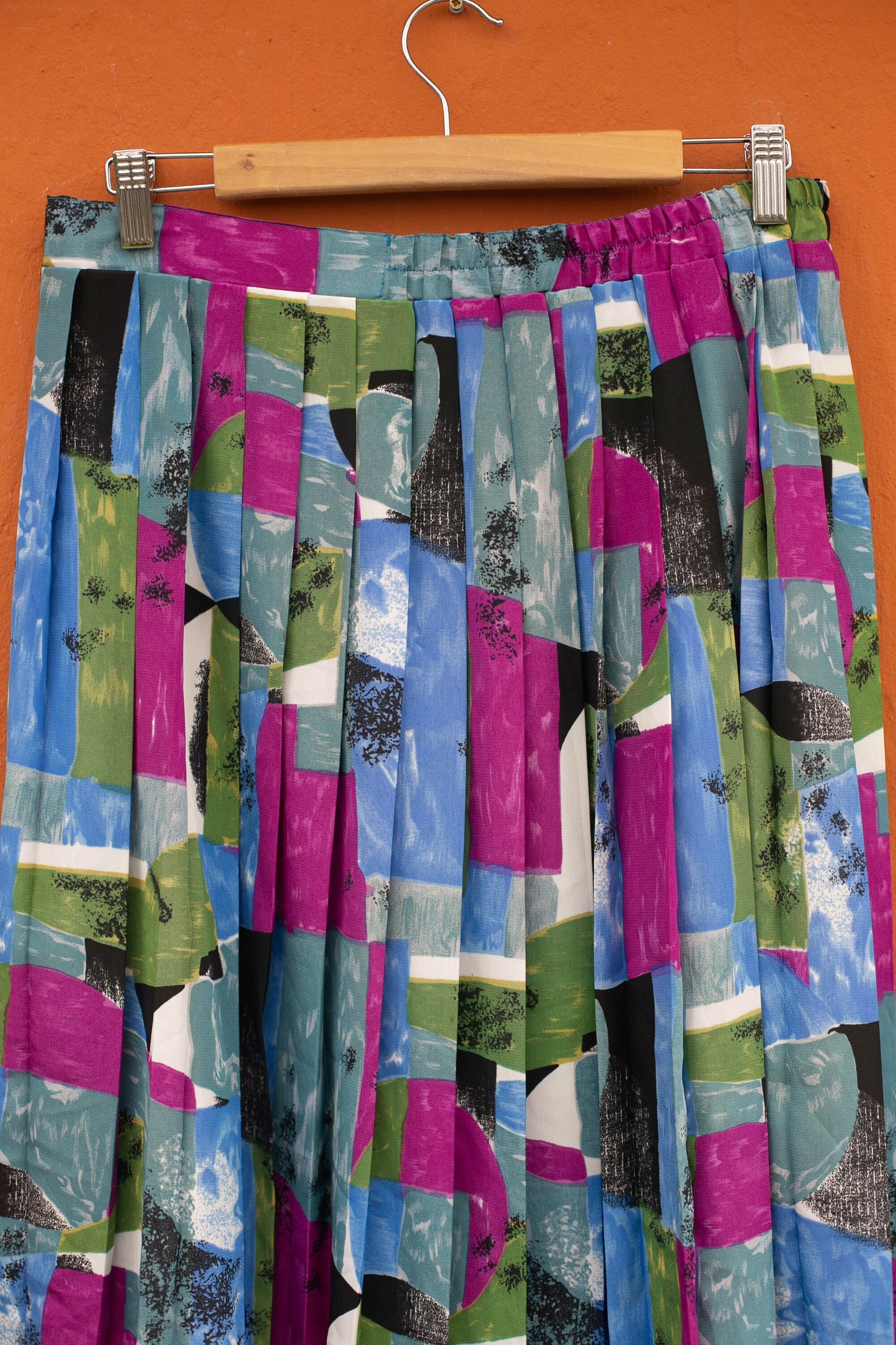 Vintage lightweight summer skirt, midi skirt, High waist spring skirt, Cute unique retro feminine clothing, L