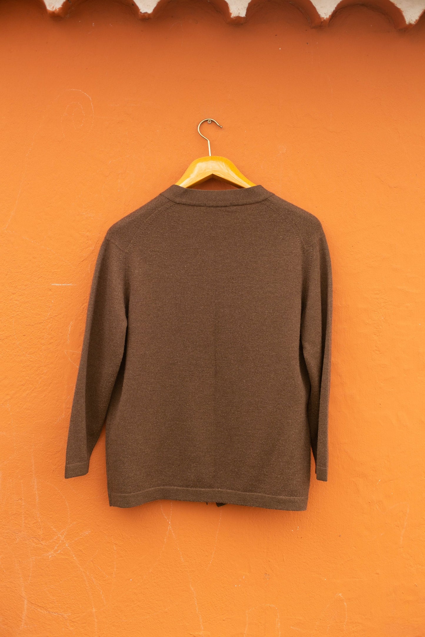 Vintage Burberrys of London Chocolate Merino Wool Cardigan | Gold Clasp Closure | Size 40 (M)