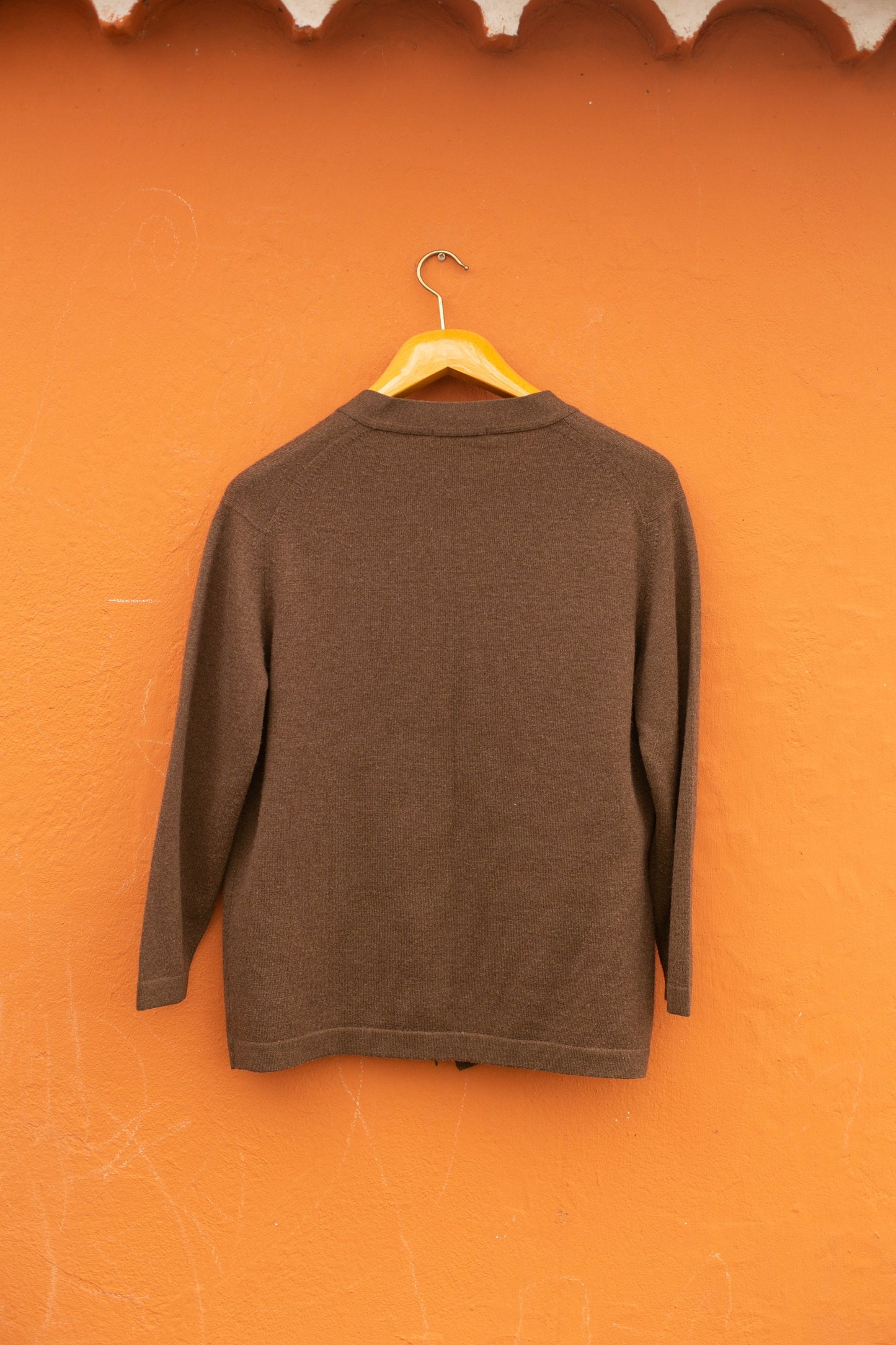 Vintage Burberrys of London Chocolate Merino Wool Cardigan | Gold Clasp Closure | Size 40 (M)