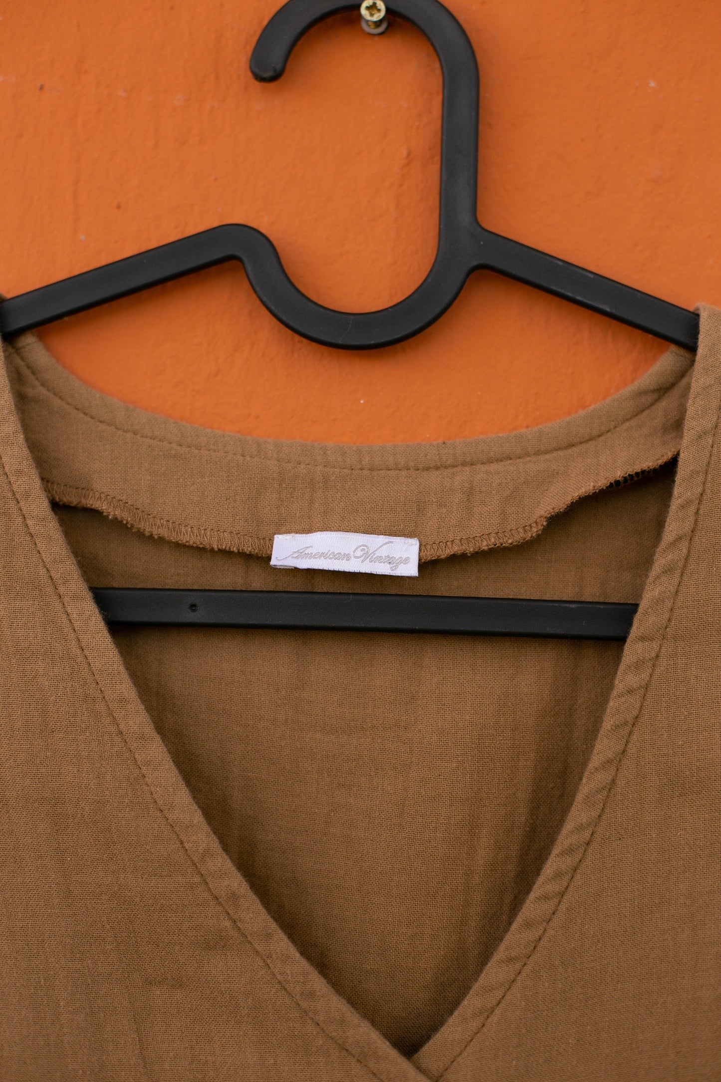 American Vintage brown waistcoat, Vintage cotton summer gilet, Natural coloured mediterranean beach clothing, L