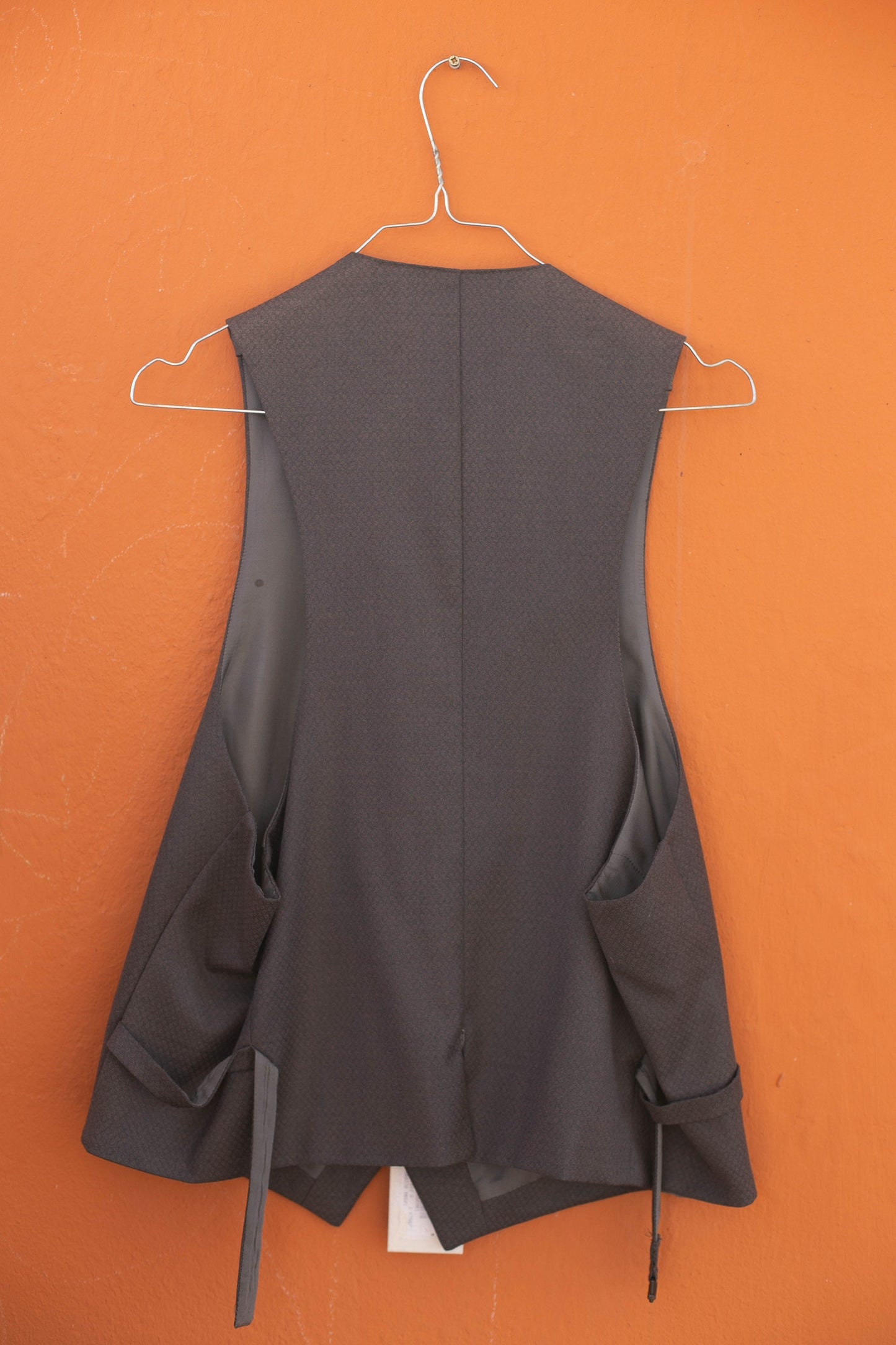 Vintage grey gilet, embroidered waistcoat, White original giler, Boho hippie festival wear, XL