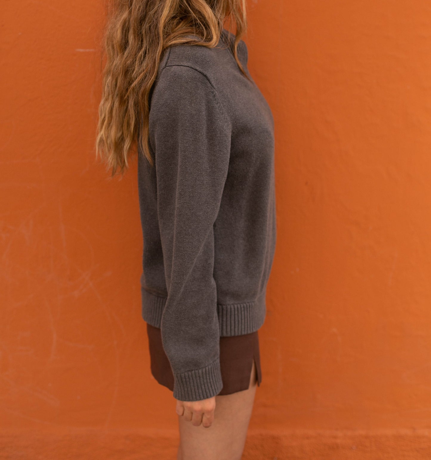 Vintage Grey Tommy Hilfiger Sweater - Trendy Zipper Closure, Cotton Wardrobe Staple, Retro Chic Fashion