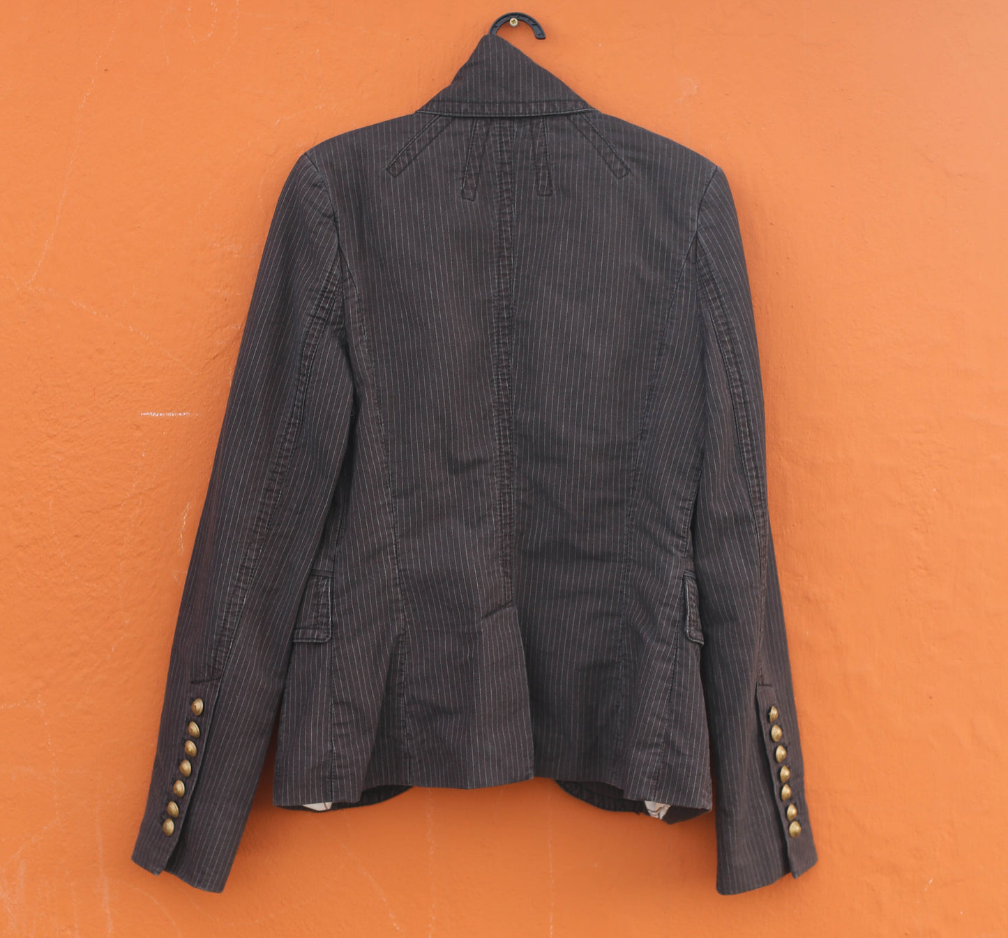 Cropped Brown Pinstripe Blazer — additional view 9