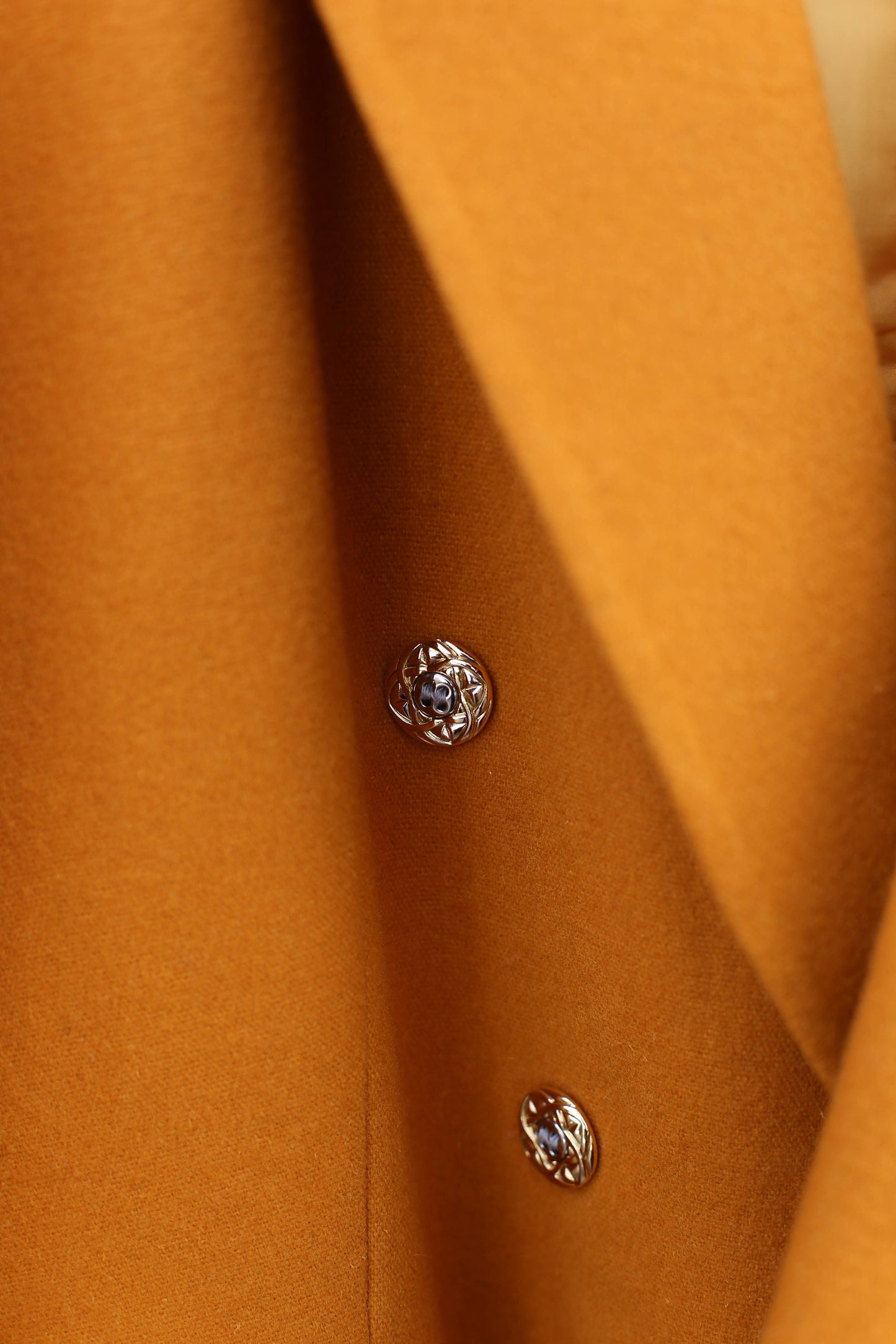 Orange wool vintage blazer, Emily in Paris colourful statement aesthetic, Smart bold Girl boss clothing, Size USA L