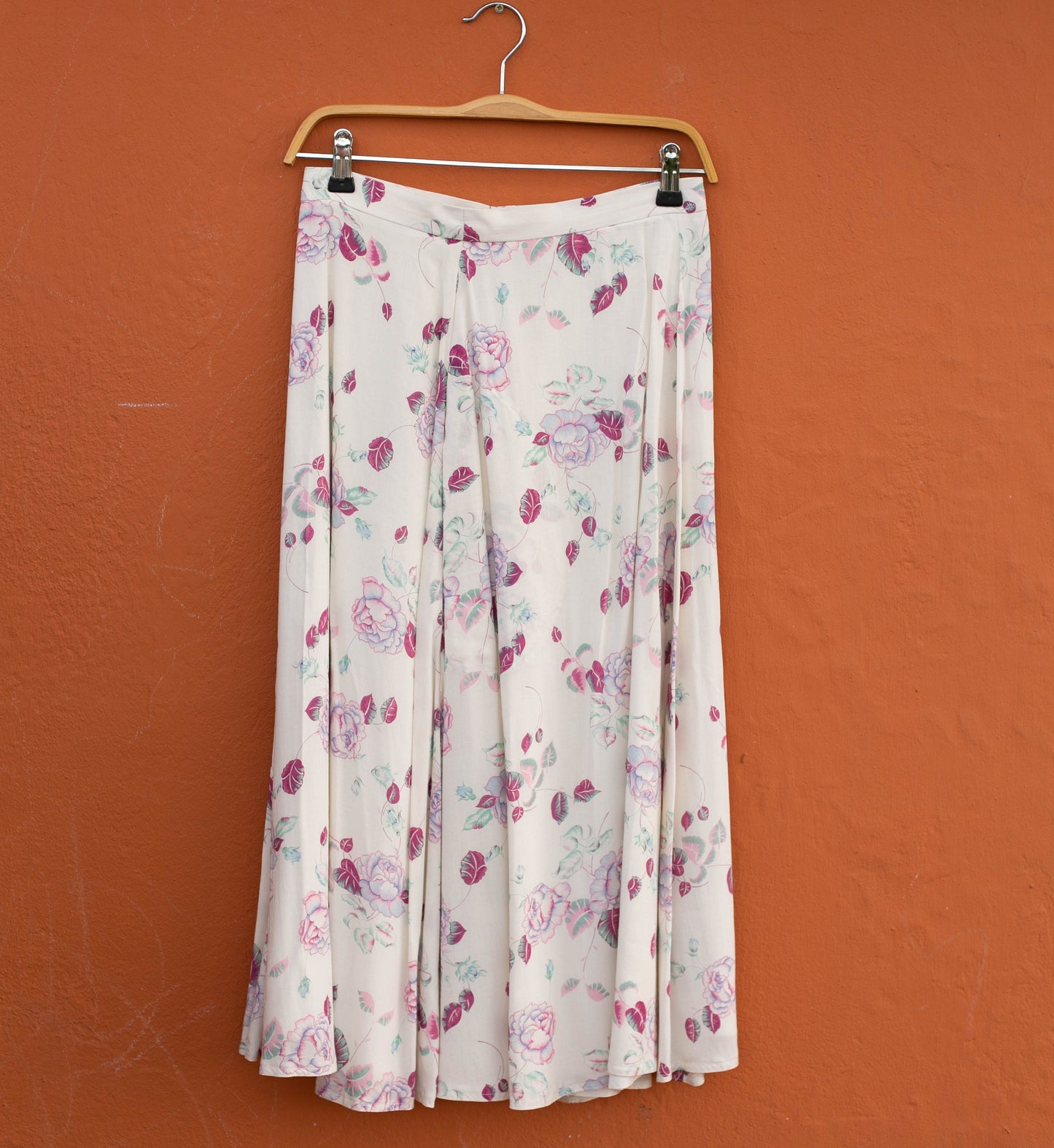 Miss Lagote Floral Maxi Skirt - Romantic Rose Print, Flowy Design, Cottage core long skirt, Elegant high waist skirt