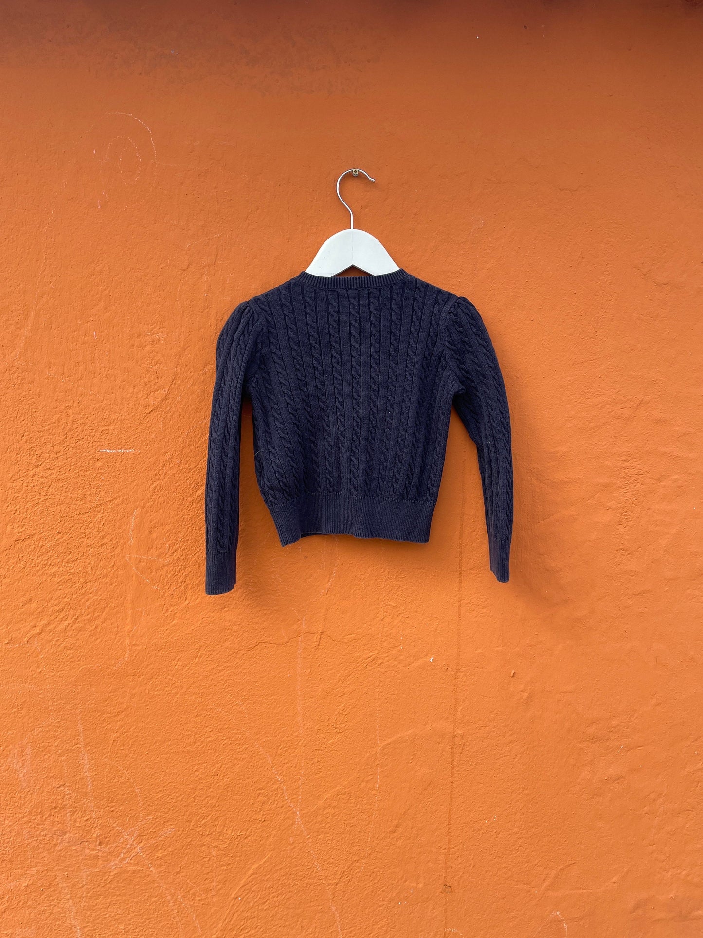 Classic Navy Blue Cotton Cardigan for Girls — additional view 10