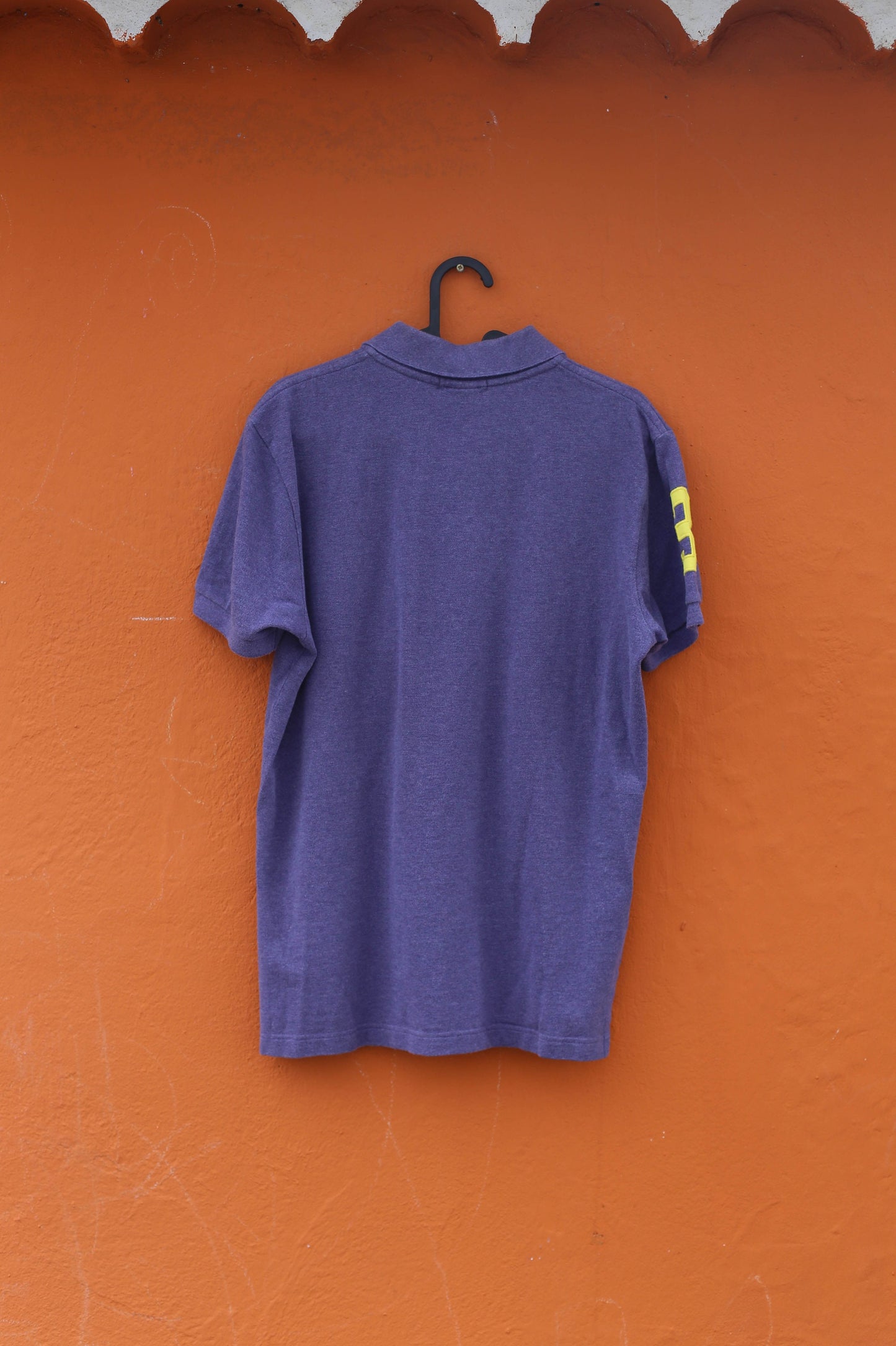 Vintage Polo Ralph Lauren Men's Polo Shirt Lavender Purple, Yellow Embroidered Logo, Size M, Retro 90s Fashion, Custom Fit
