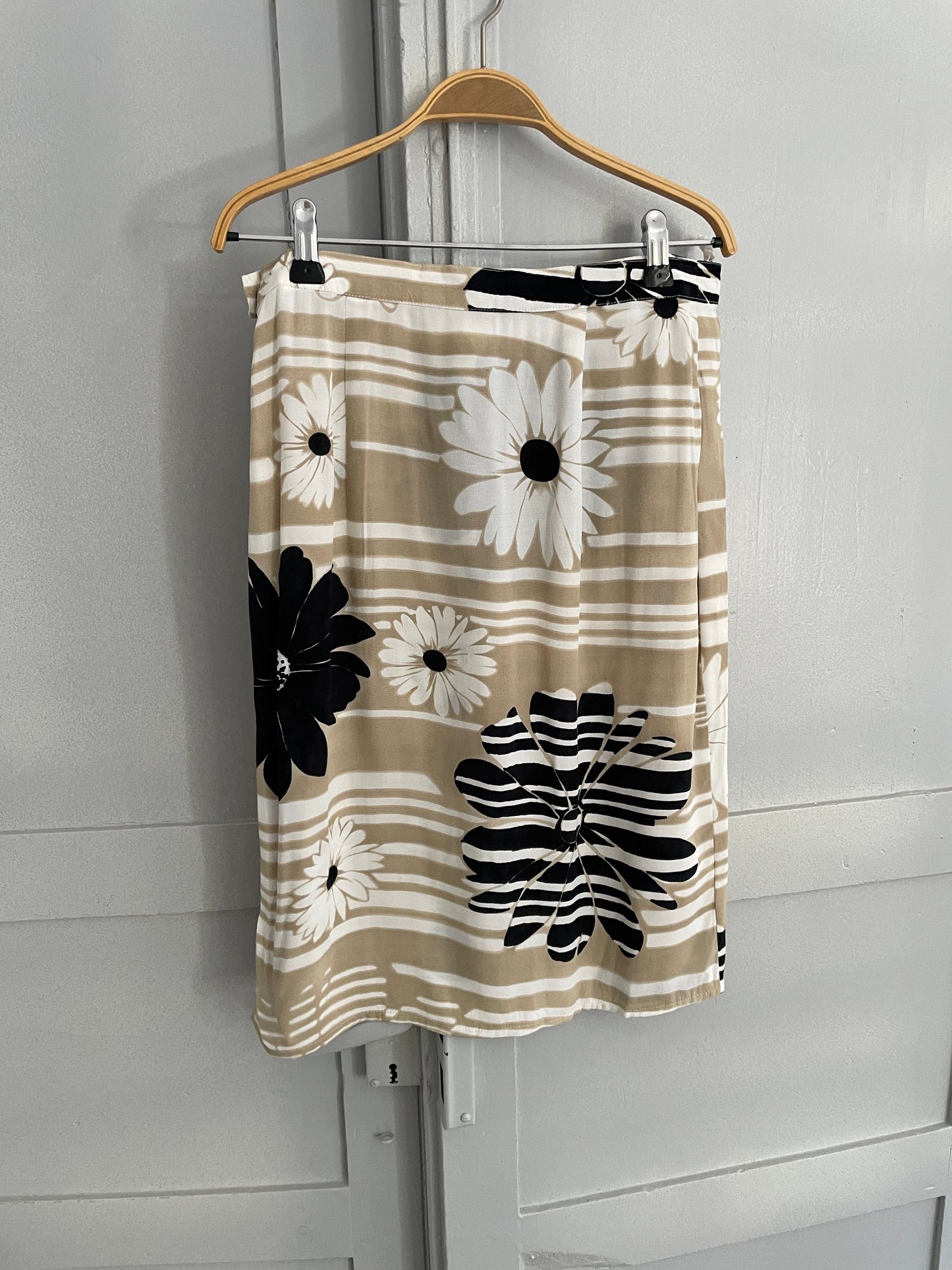 Vintage high waist floral pencil skirt