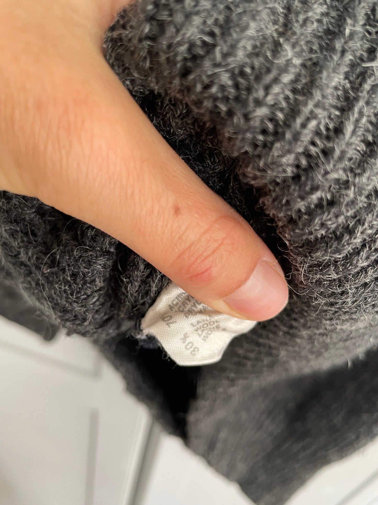 Dark Academia Ash Grey Wool Blend Pullover — additional view 10