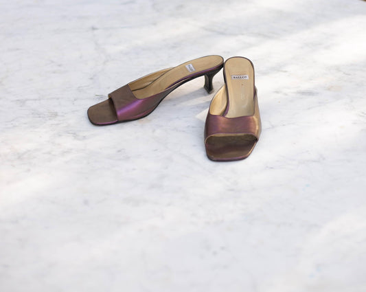 Vintage Shiny Purple Heels by Ballco – Made in Spain