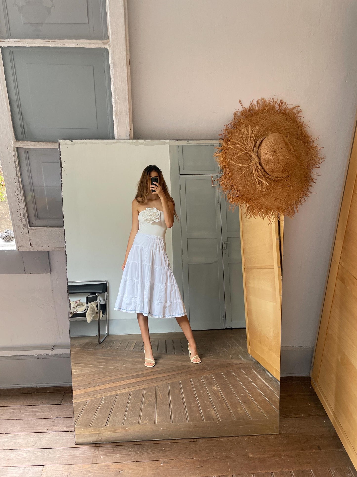 Vintage Cotton Midi Skirt | Cottagecore Summer Vibes | Handmade & Twirl-Ready