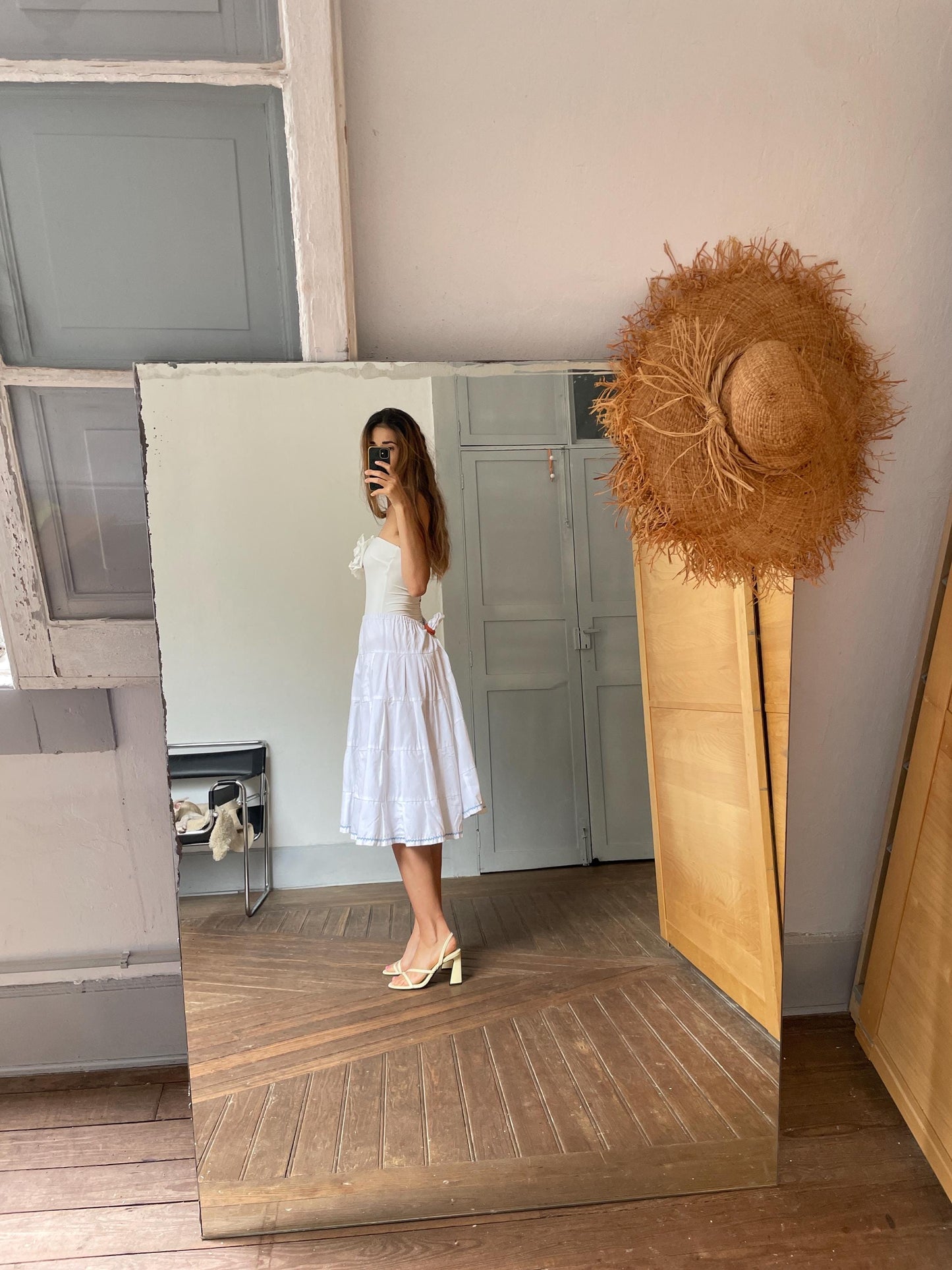 Vintage Cotton Midi Skirt | Cottagecore Summer Vibes | Handmade & Twirl-Ready