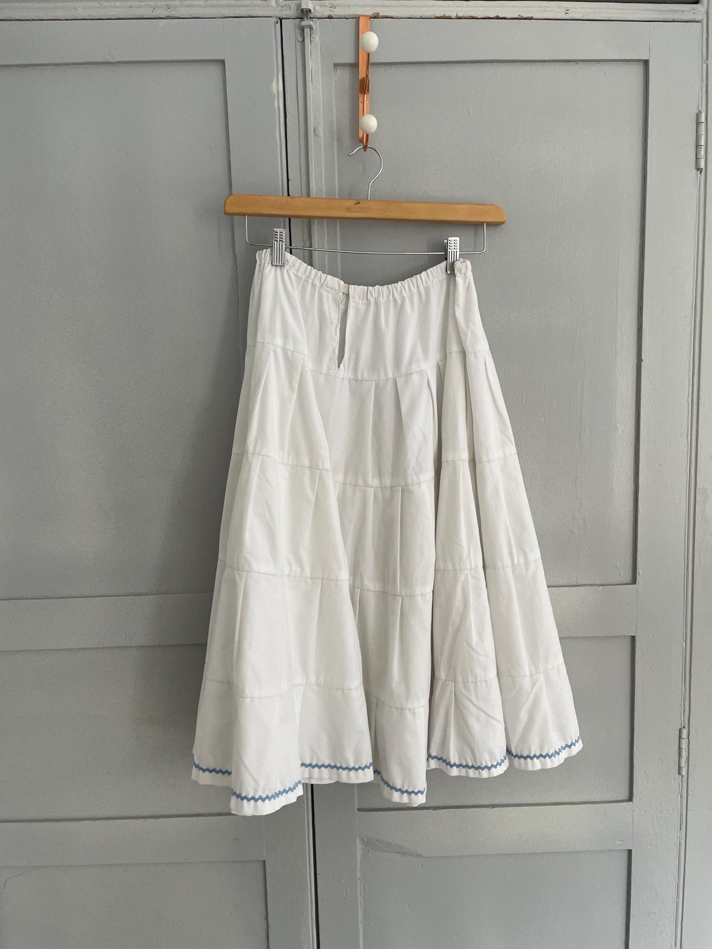 Vintage Cotton Midi Skirt | Cottagecore Summer Vibes | Handmade & Twirl-Ready