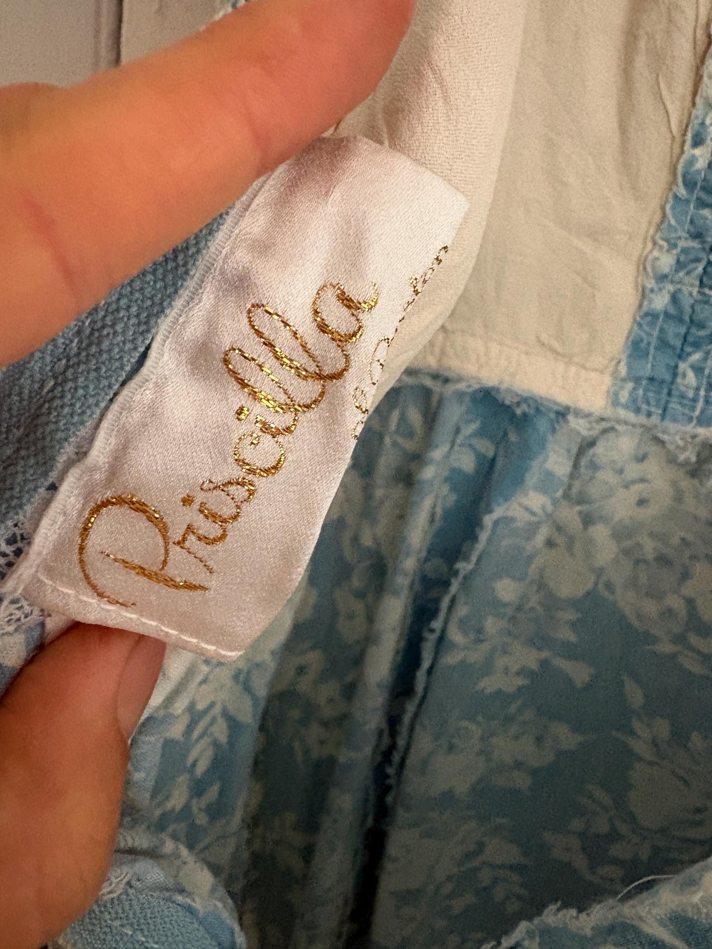 Vintage Handmade blue floral mini dress, Cute lace decorated short dress, Vintage feminine woman clothing, XXS - EU 32, Petite body