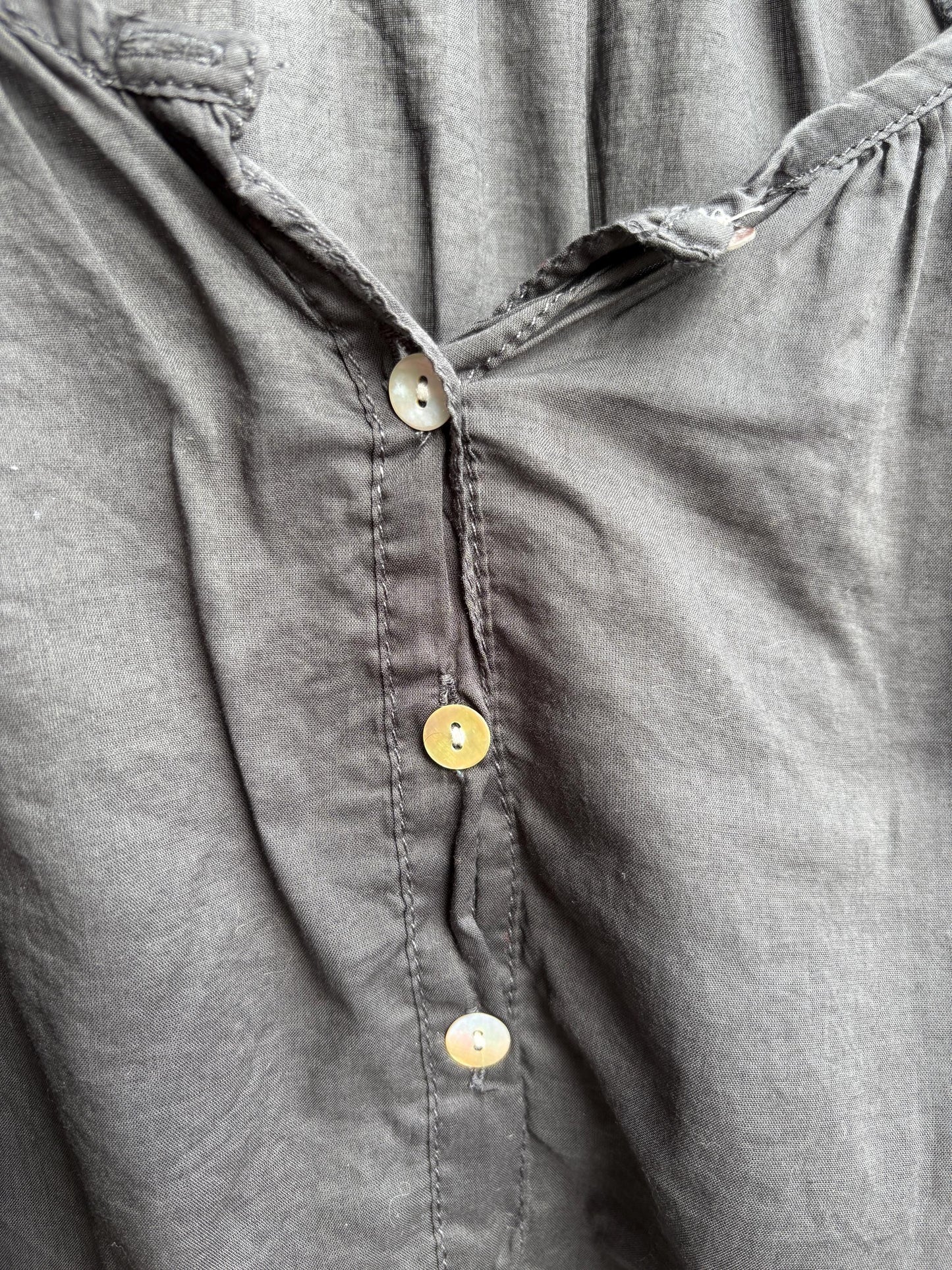 Grey Sheer Blouse With Mother Of Pearl Buttons — additional view 10