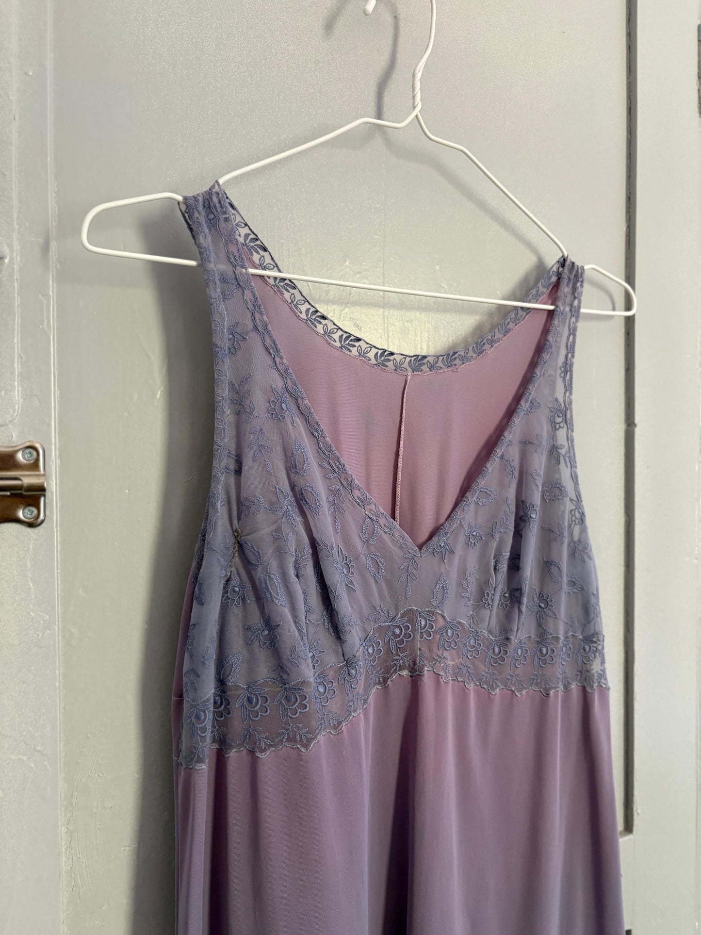 Y2K Vintage Purple Lace Slip Dress | Made in Italy | Soft Girl Sleepwear or Daywear Aesthetic