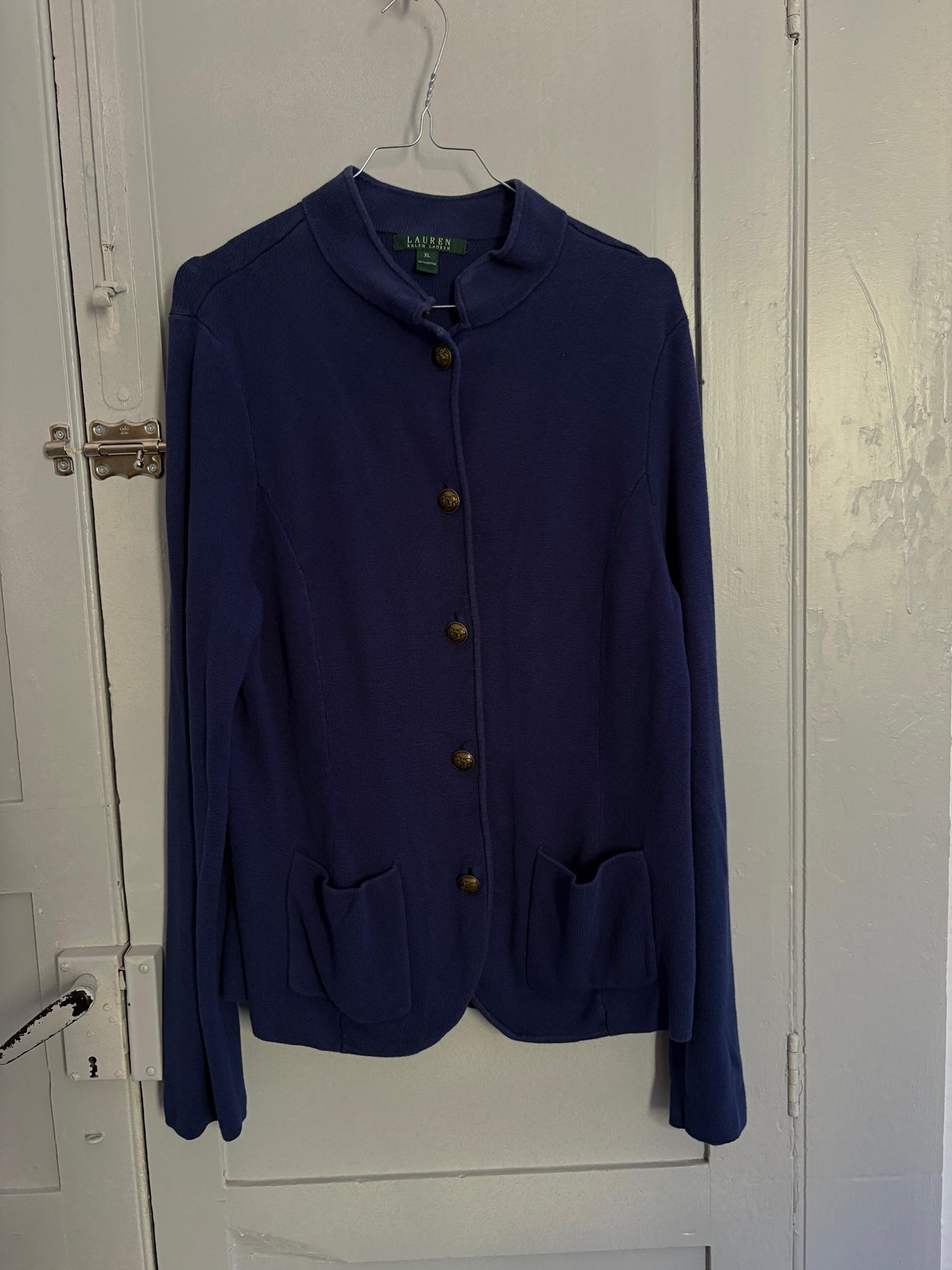 Vintage Ralph Lauren Navy Cardigan | French Girl Fit | 90s Preppy Academia Vibes