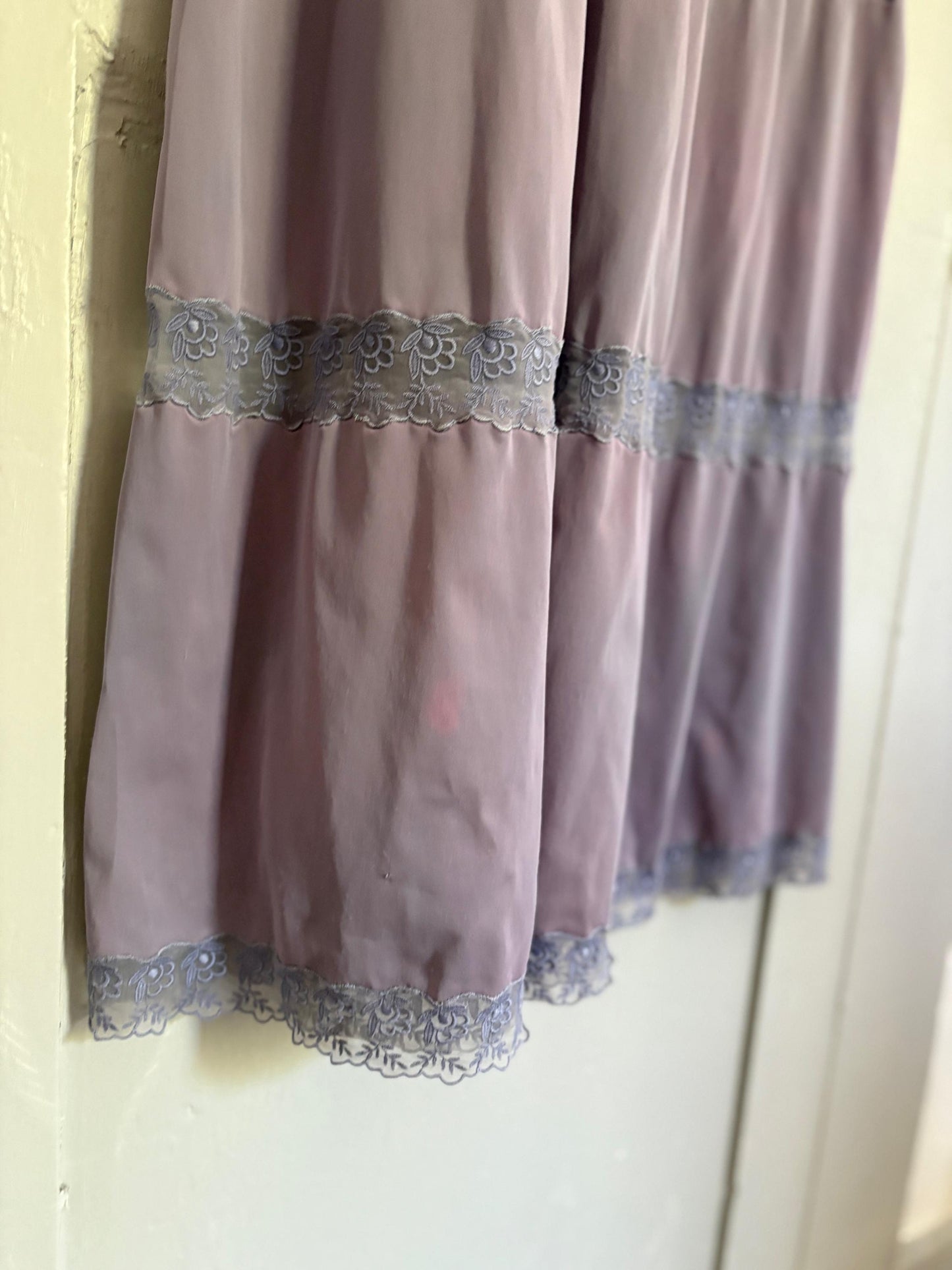 Y2K Vintage Purple Lace Slip Dress | Made in Italy | Soft Girl Sleepwear or Daywear Aesthetic