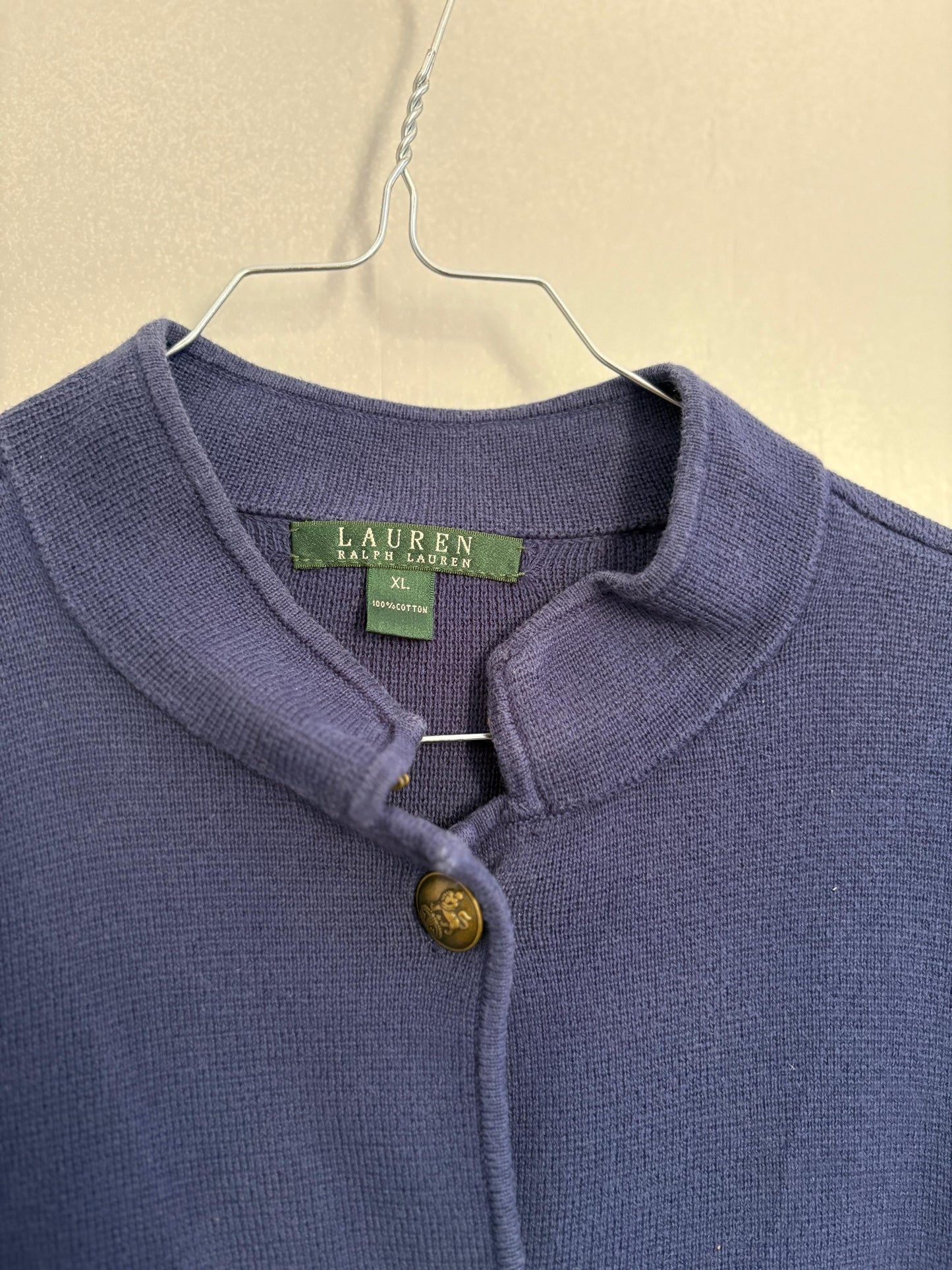 Vintage Ralph Lauren Navy Cardigan | French Girl Fit | 90s Preppy Academia Vibes