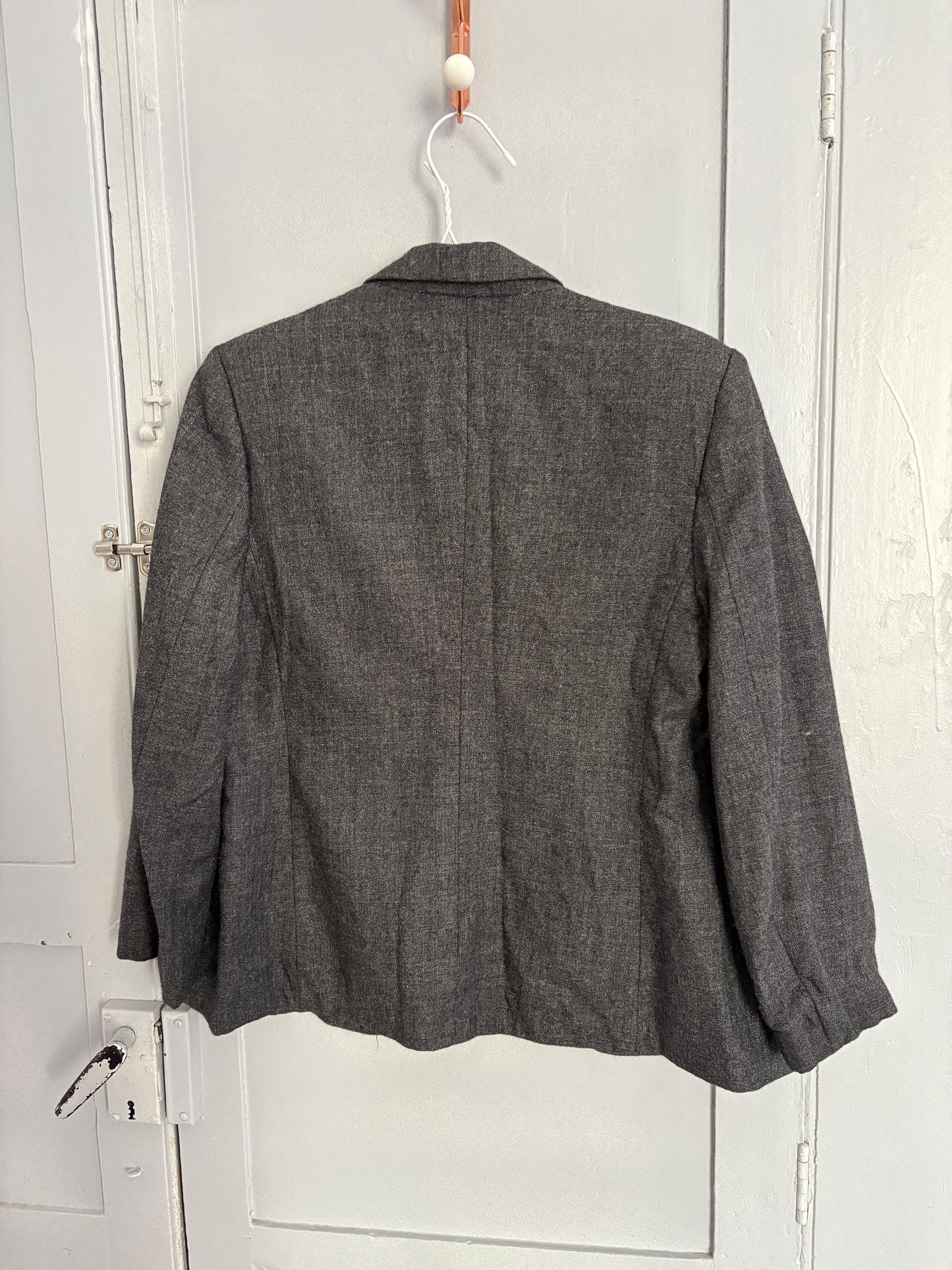 BURBERRYS' Wool 90s grey woman coat, Smart designer blazer jacket, Burberry London Pure Wool suit jacket, Size S
