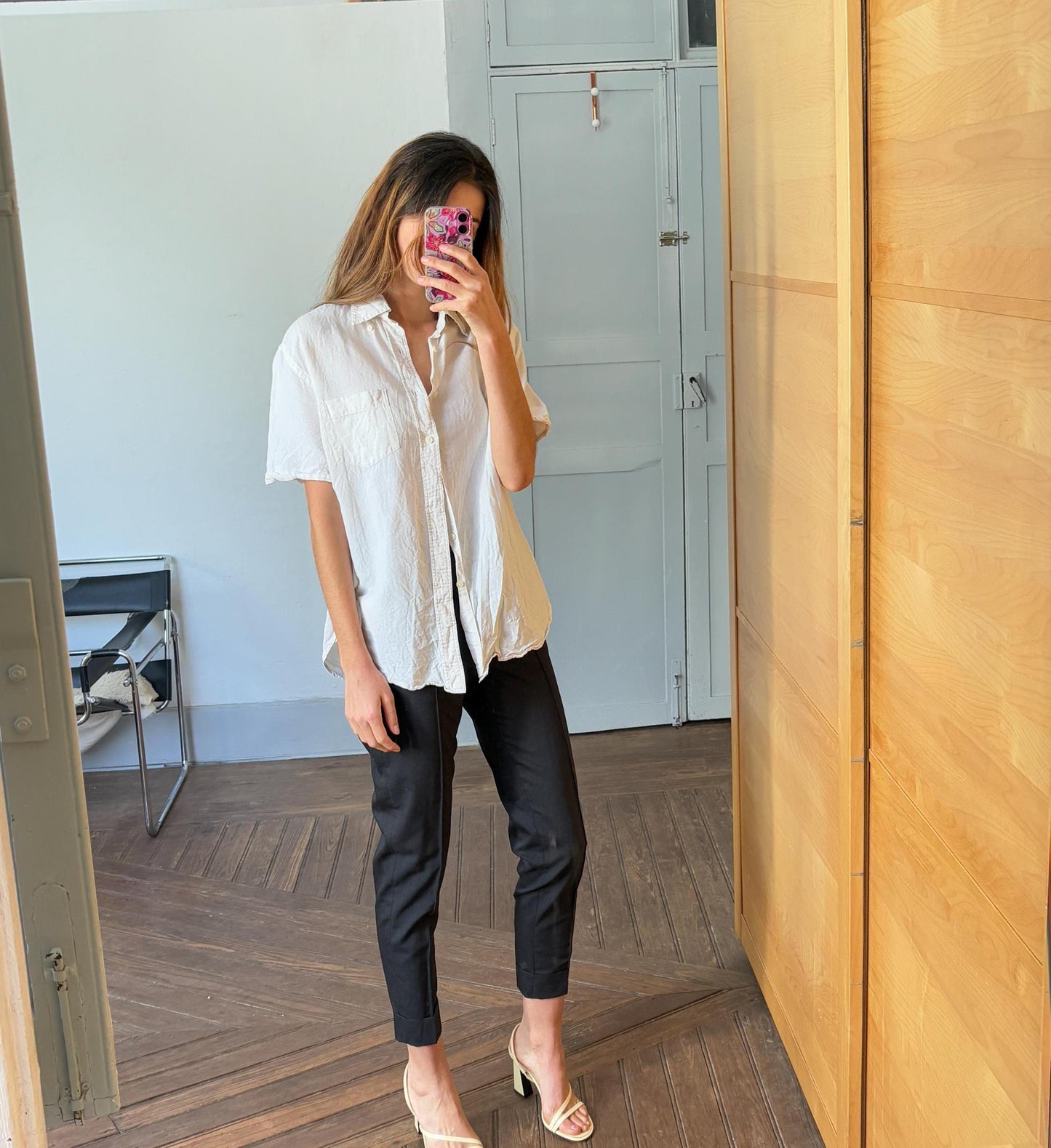 Vintage white smart men button up shirt, playful summer button down, Boxy fit Boyfriend blouse, knot tie shirt, Dark Academia shirt