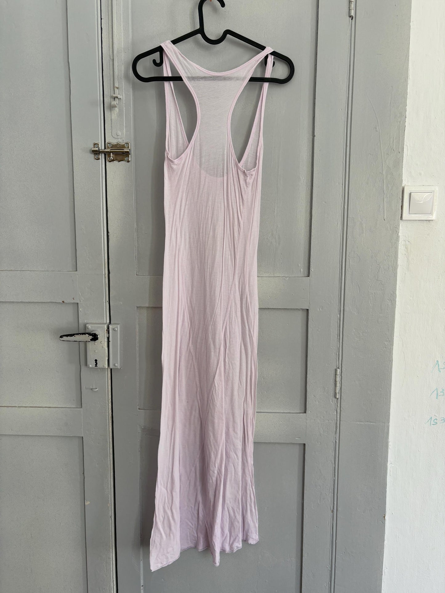 Vintage Light pink sheer maxi dress, sexy see through open neckline night gown,