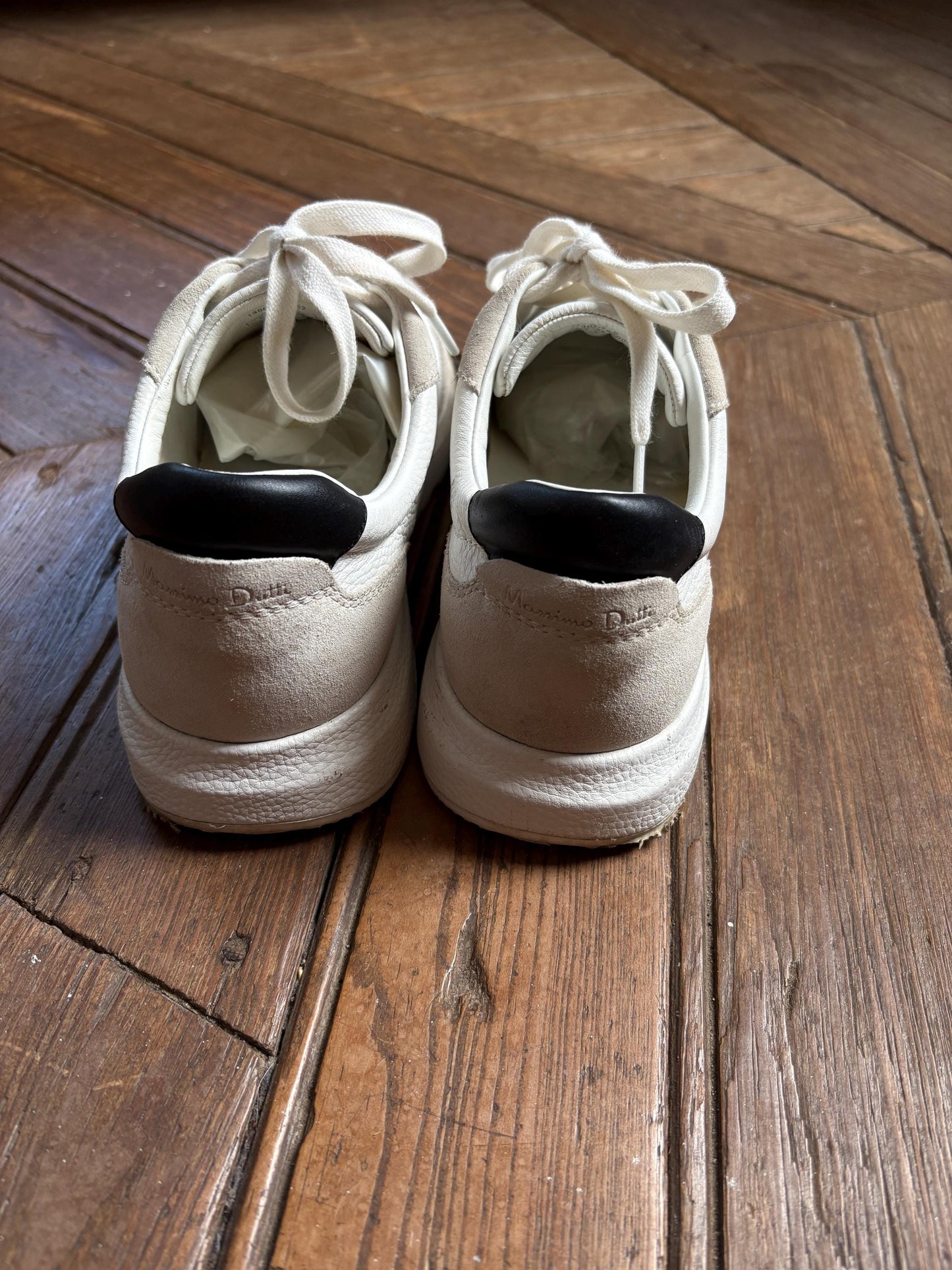 Luxe white Massimo Dutti Sneakers size EU 39 - US 8 - UK 6, Chic women sport shoes